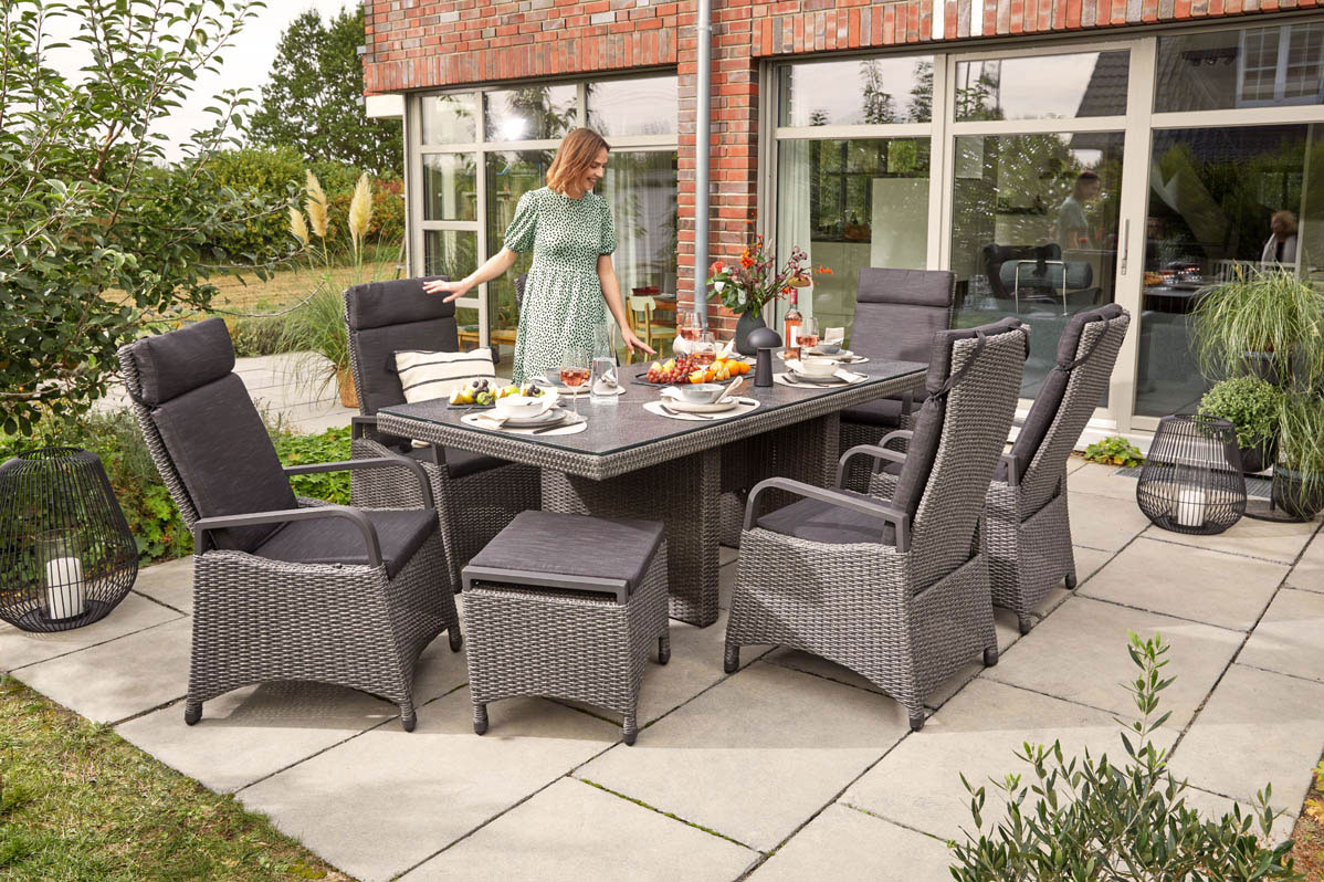 OUTDOOR Gartentisch Wangenform Rattan image number 3