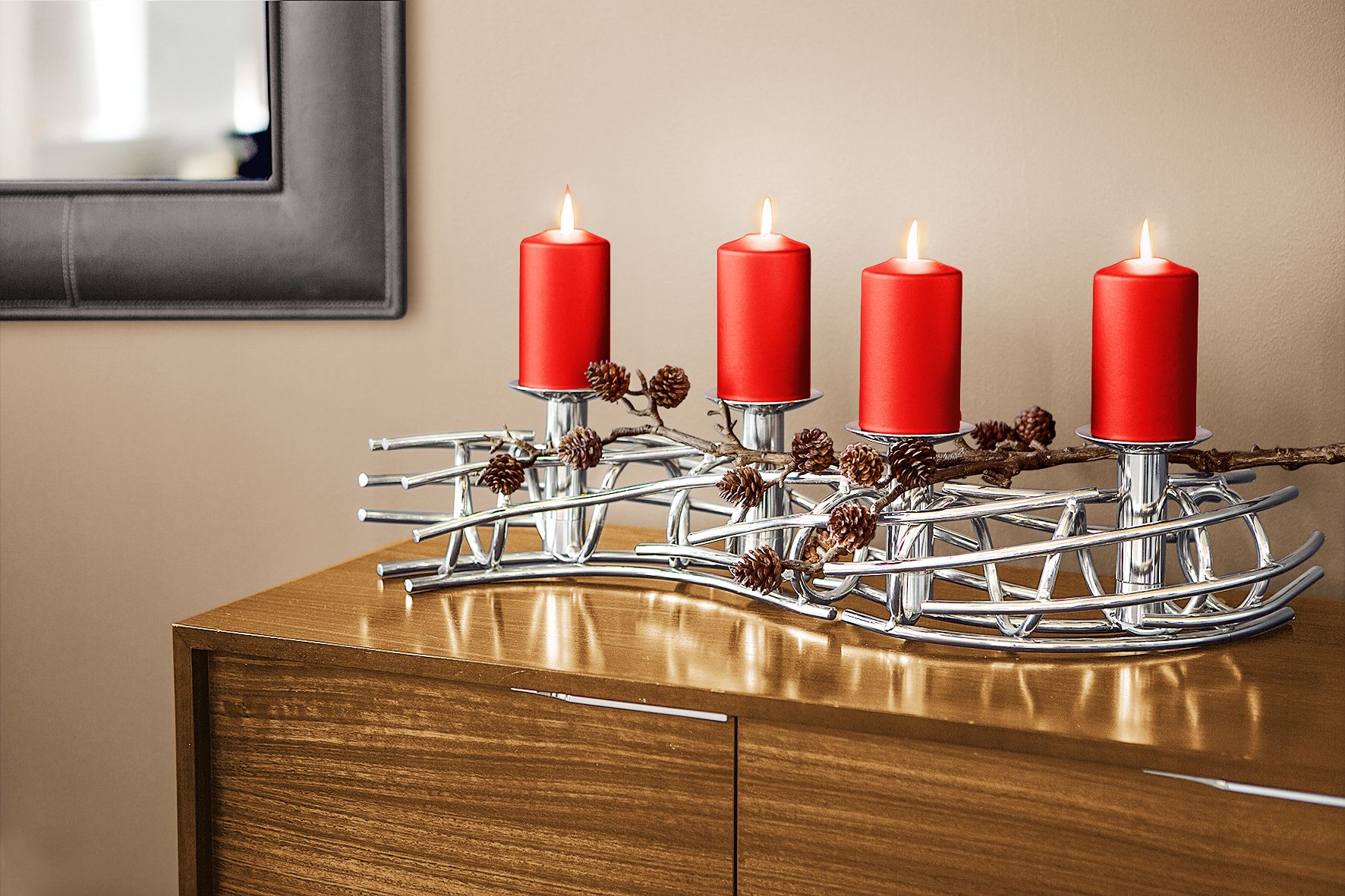 Fink Kerzenleuchter 4flg. 86cm image number 1