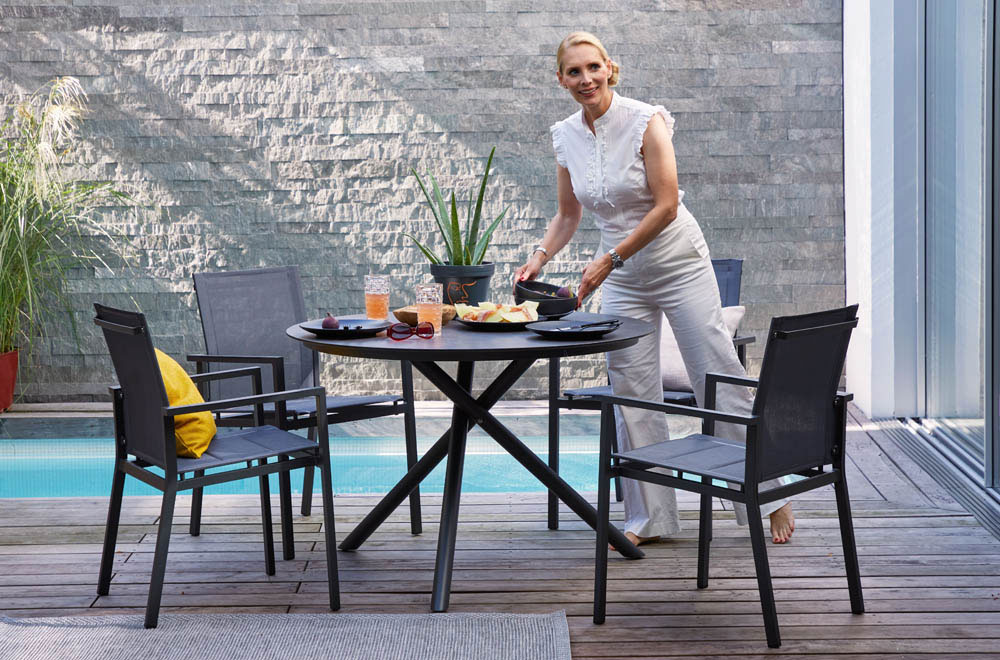 OUTDOOR Gartentisch Alu rund image number 3