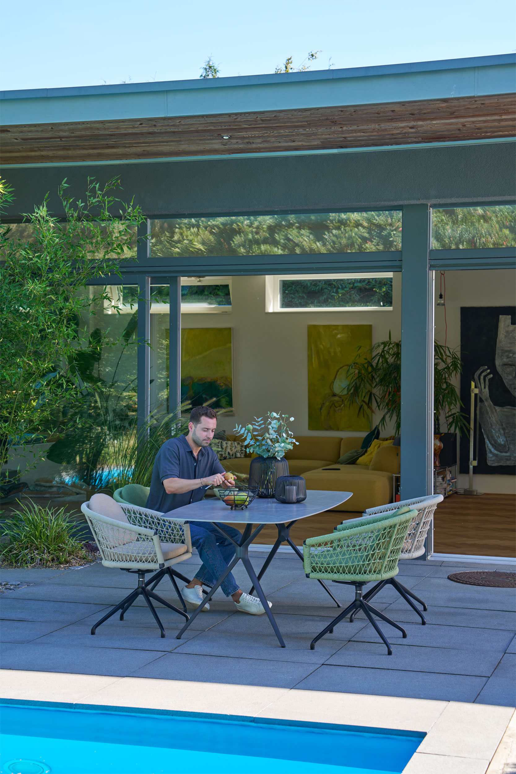 OUTDOOR Gartensessel drehbar Rope image number 2