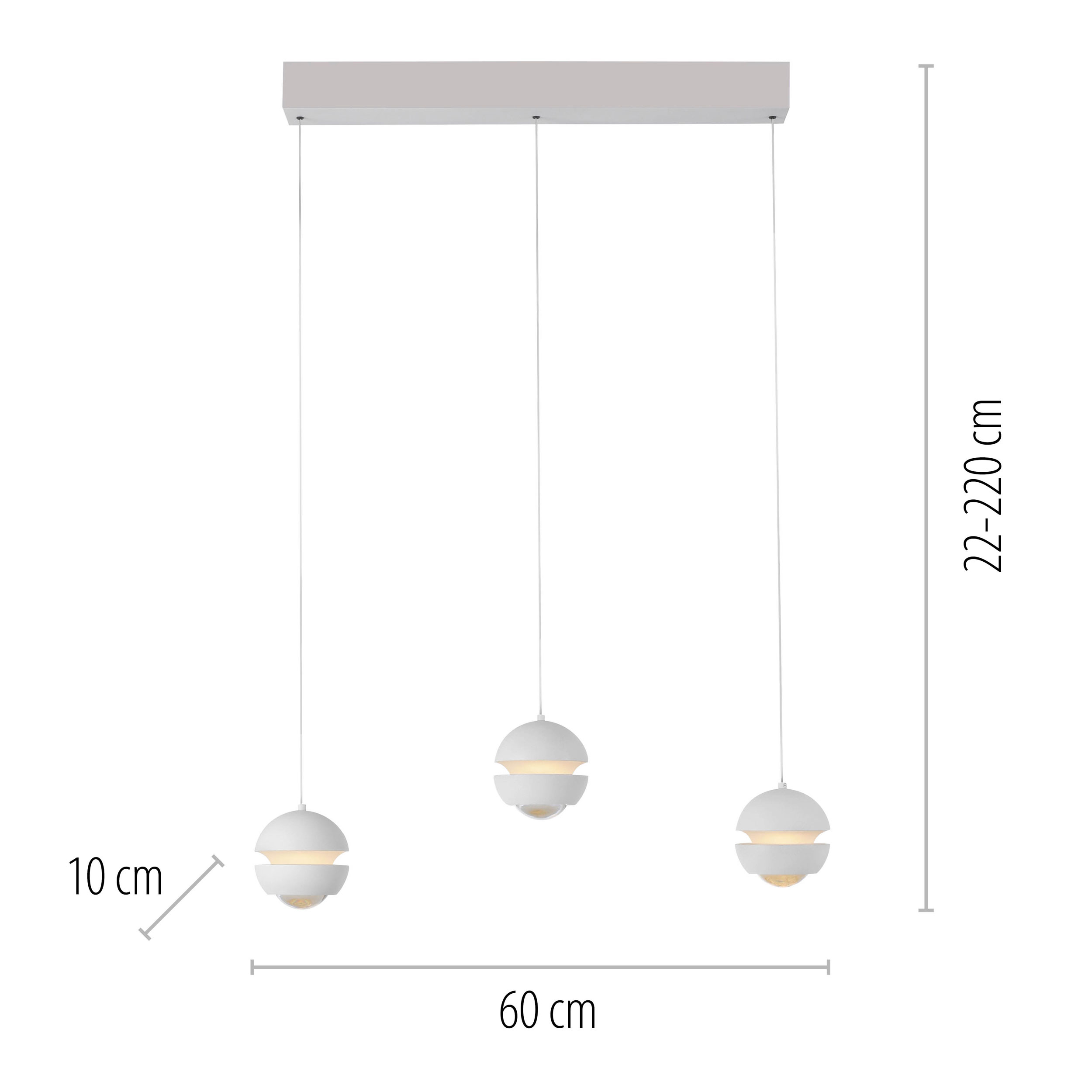 SCH&Ouml;NER WOHNEN LED-Pendelleuchte 3flg image number 3
