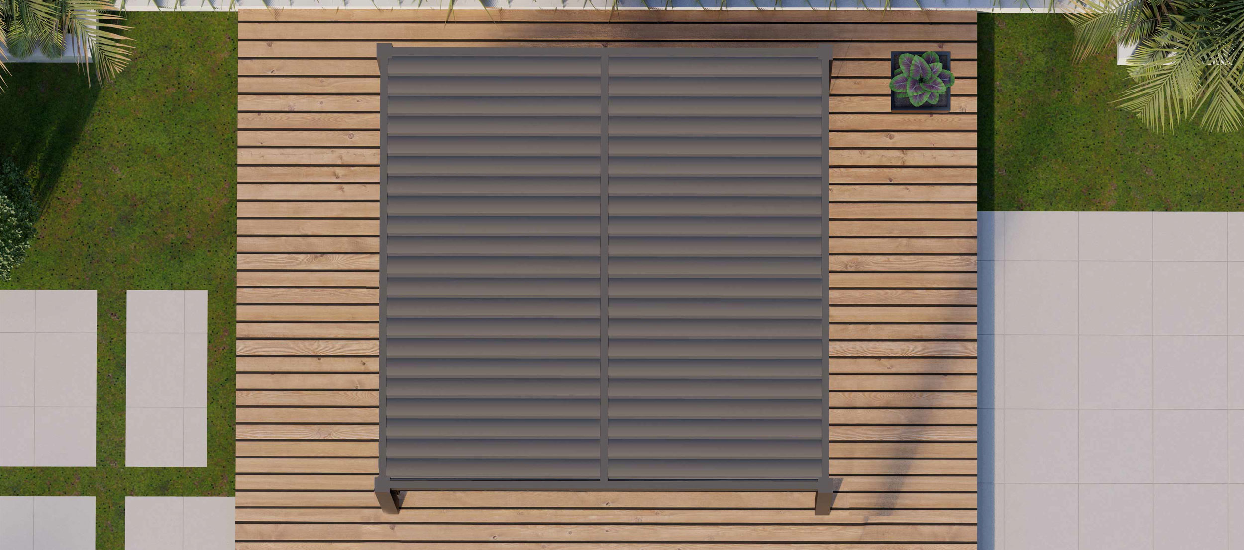 OUTDOOR Gartenpergola 3x3m Anthrazit image number 11