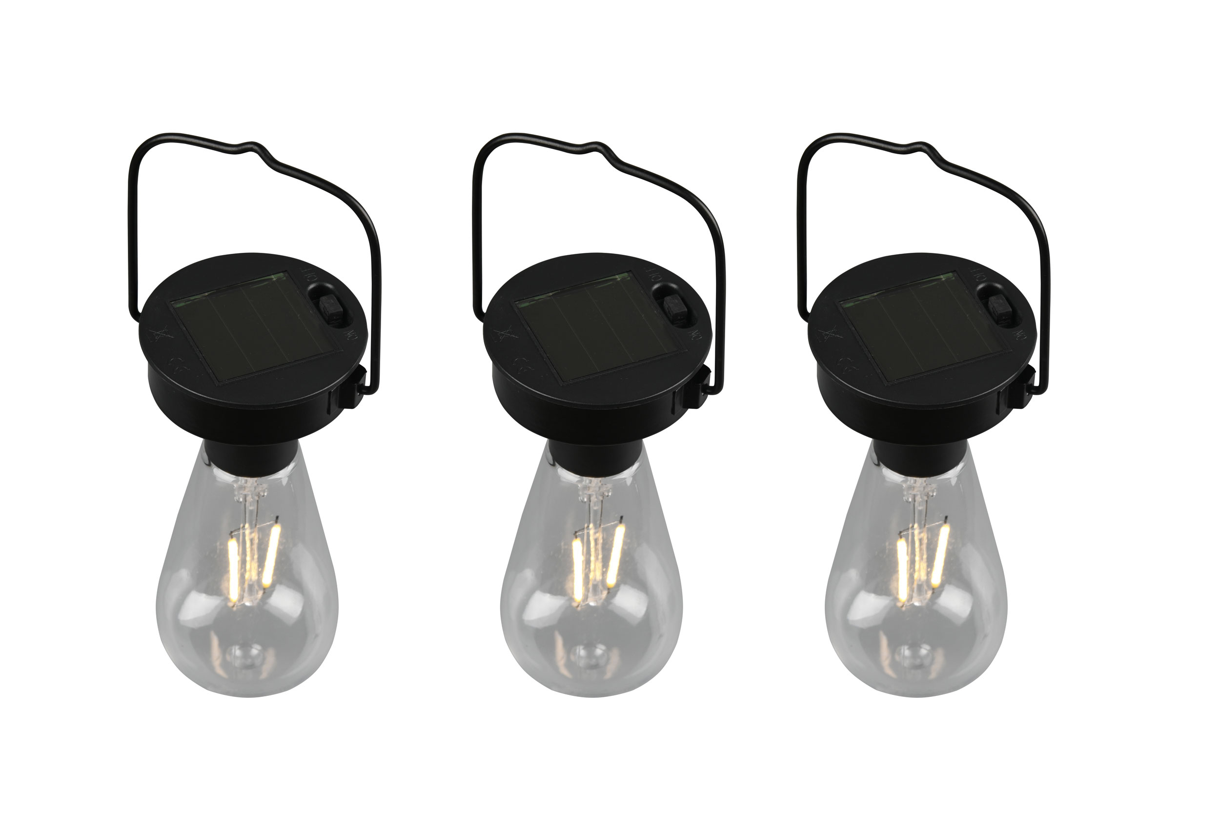 Reality Leuchten LED-Solar-Pendelleuchte 3flg image number 2