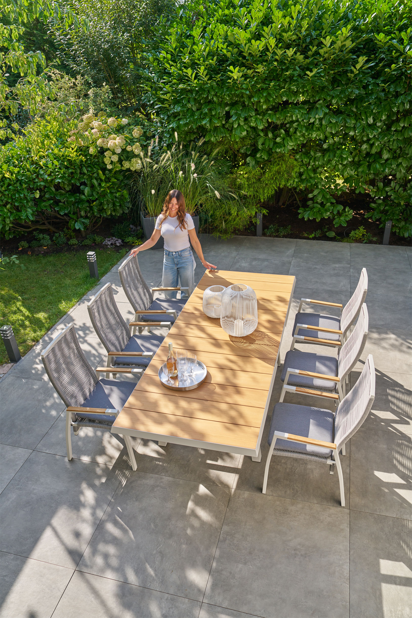 OUTDOOR Ausziehtisch Teakplatte Garten image number 2