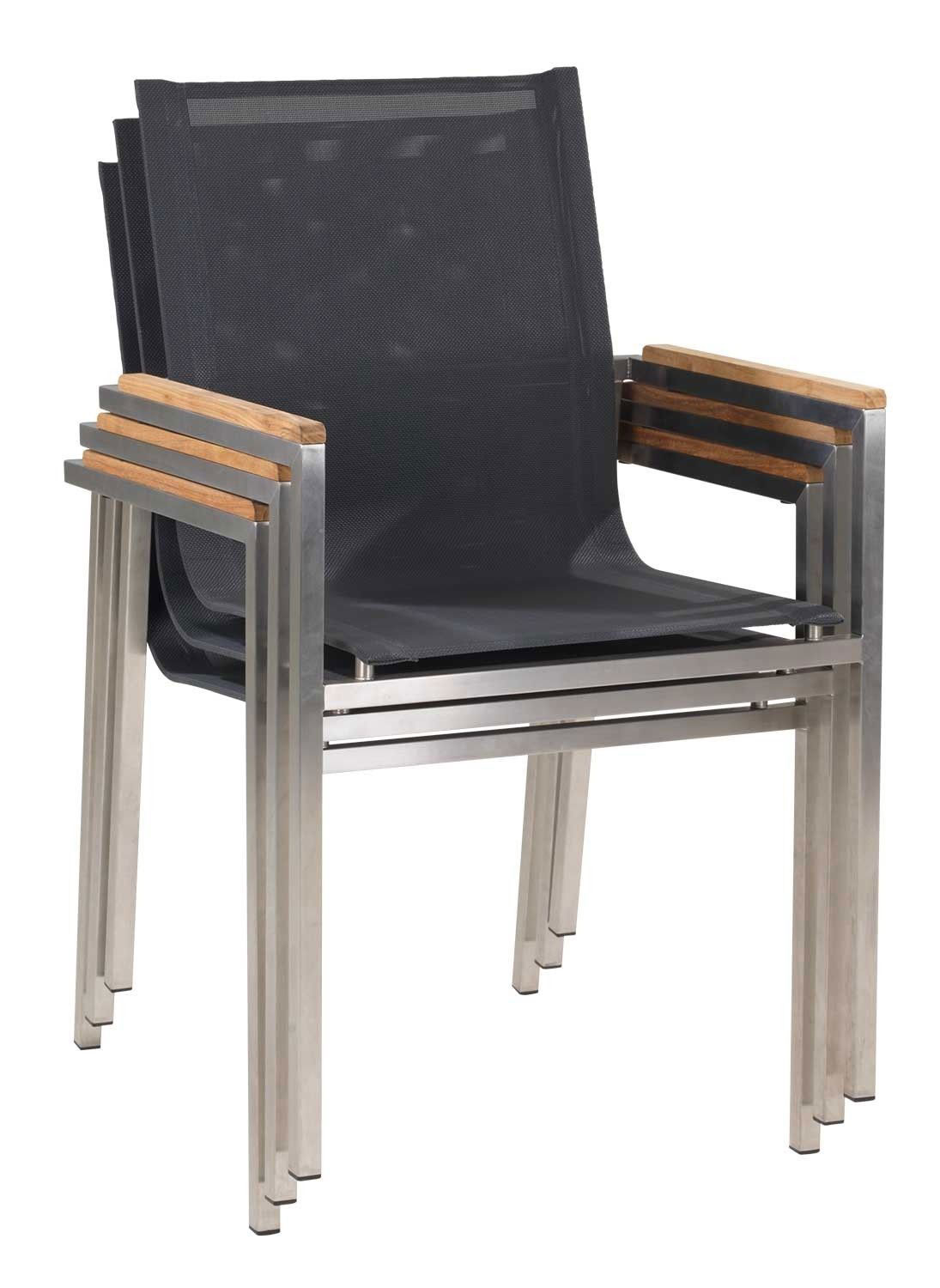 OUTDOOR Gartenstuhl Edelstahl/Teak image number 6