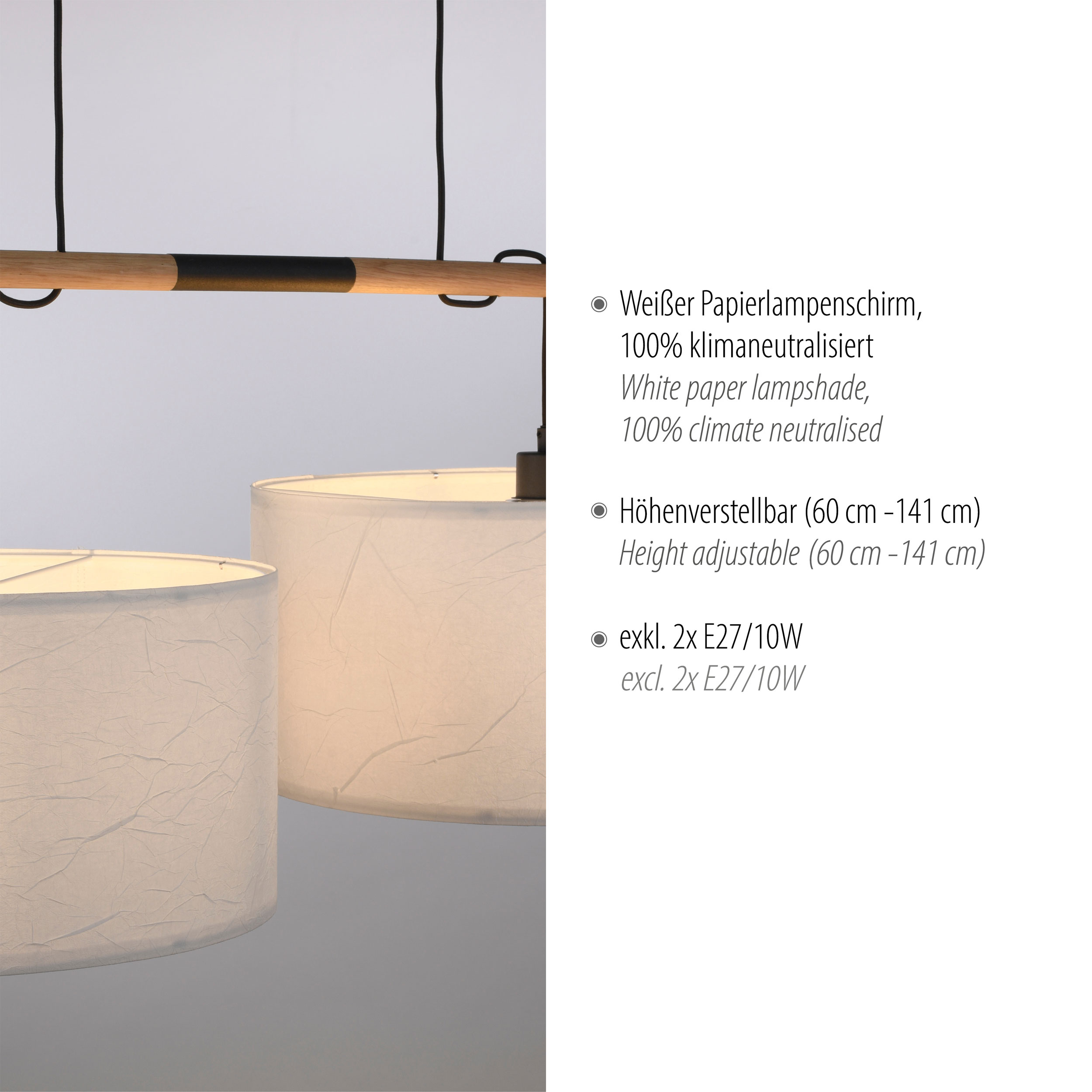 JUST LIGHT Pendelleuchte 2flg image number 3