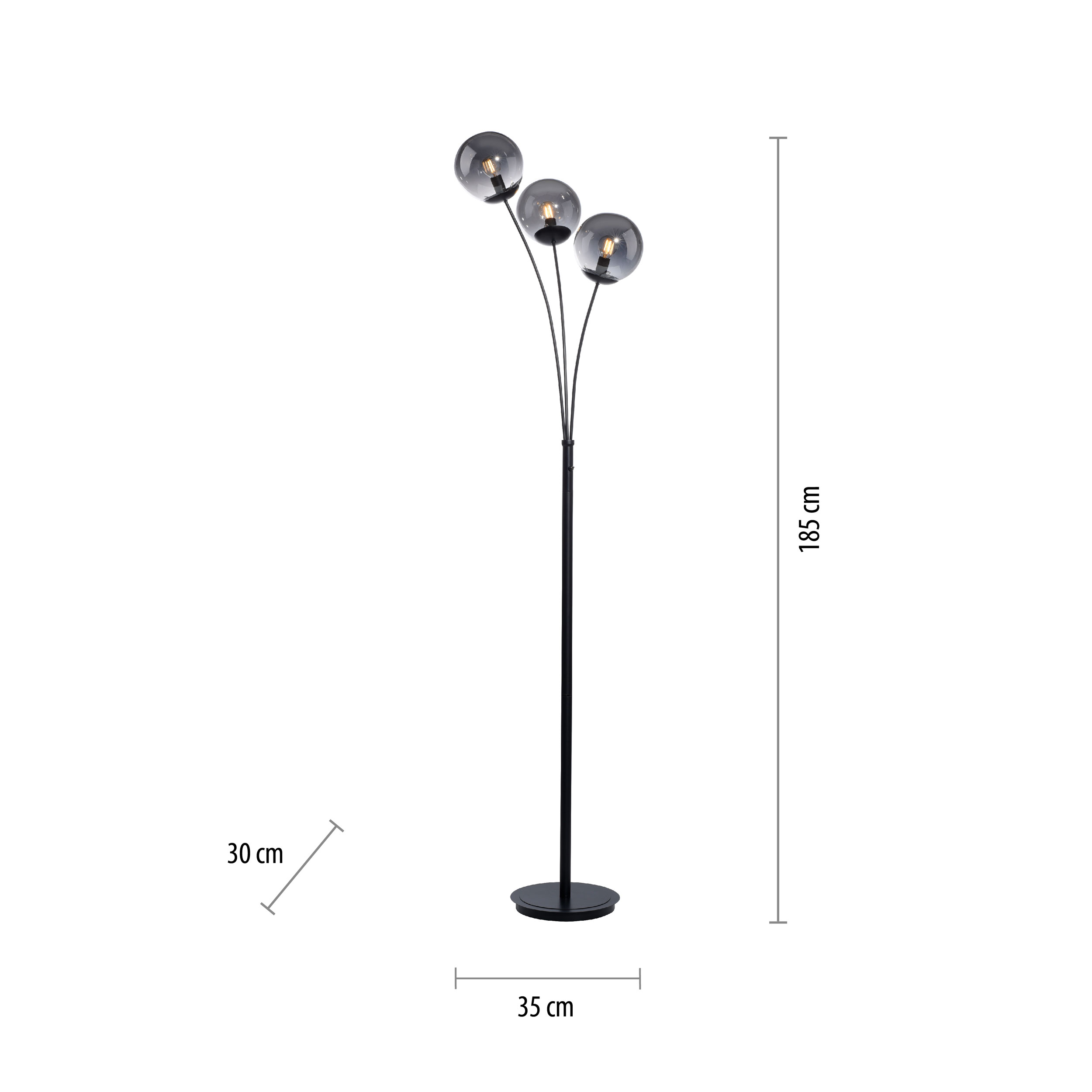 JUST LIGHT Stehleuchte 3flg image number 4