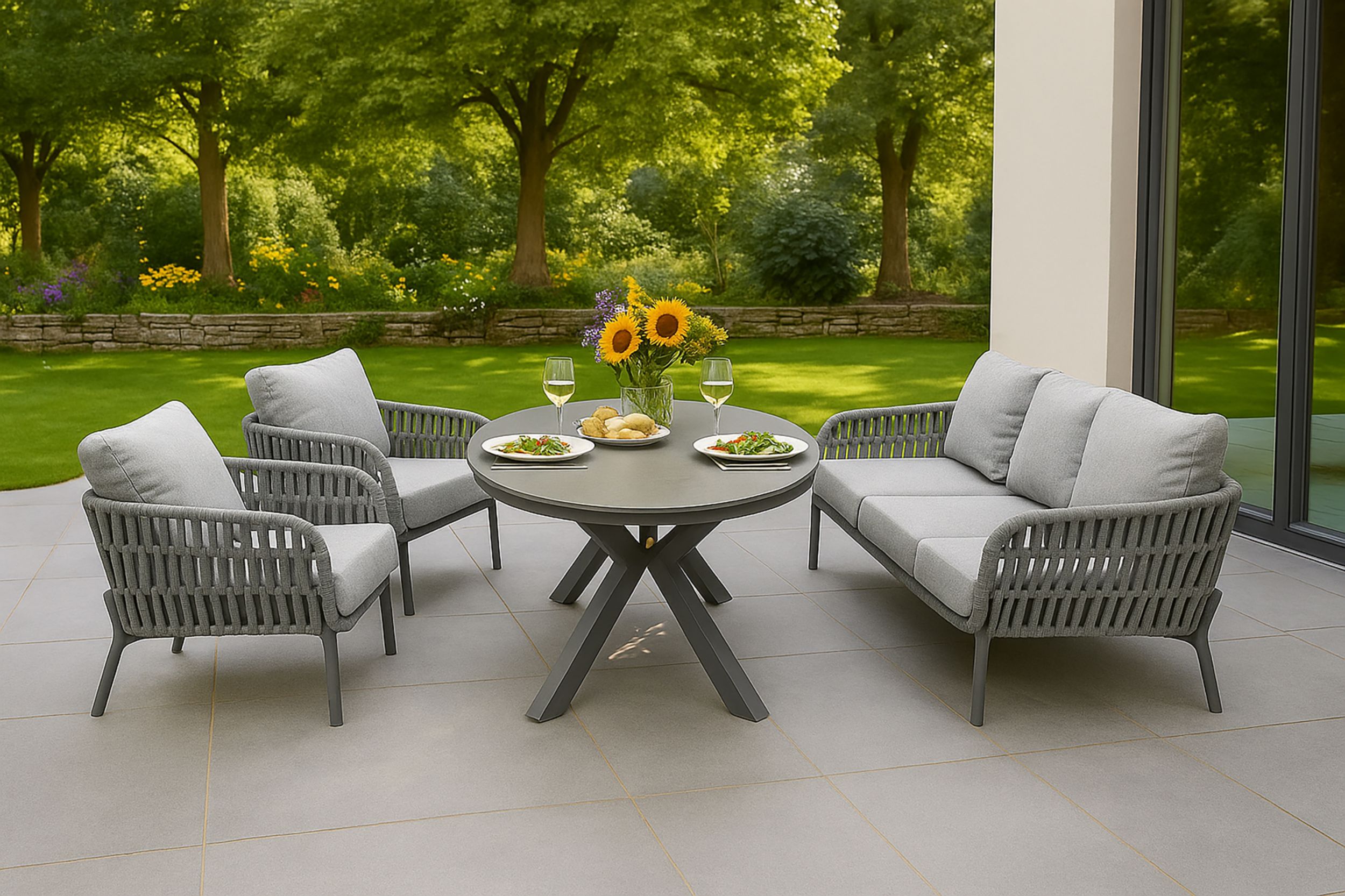 OUTDOOR Low Dining Gartensofa 3-Sitzer image number 2