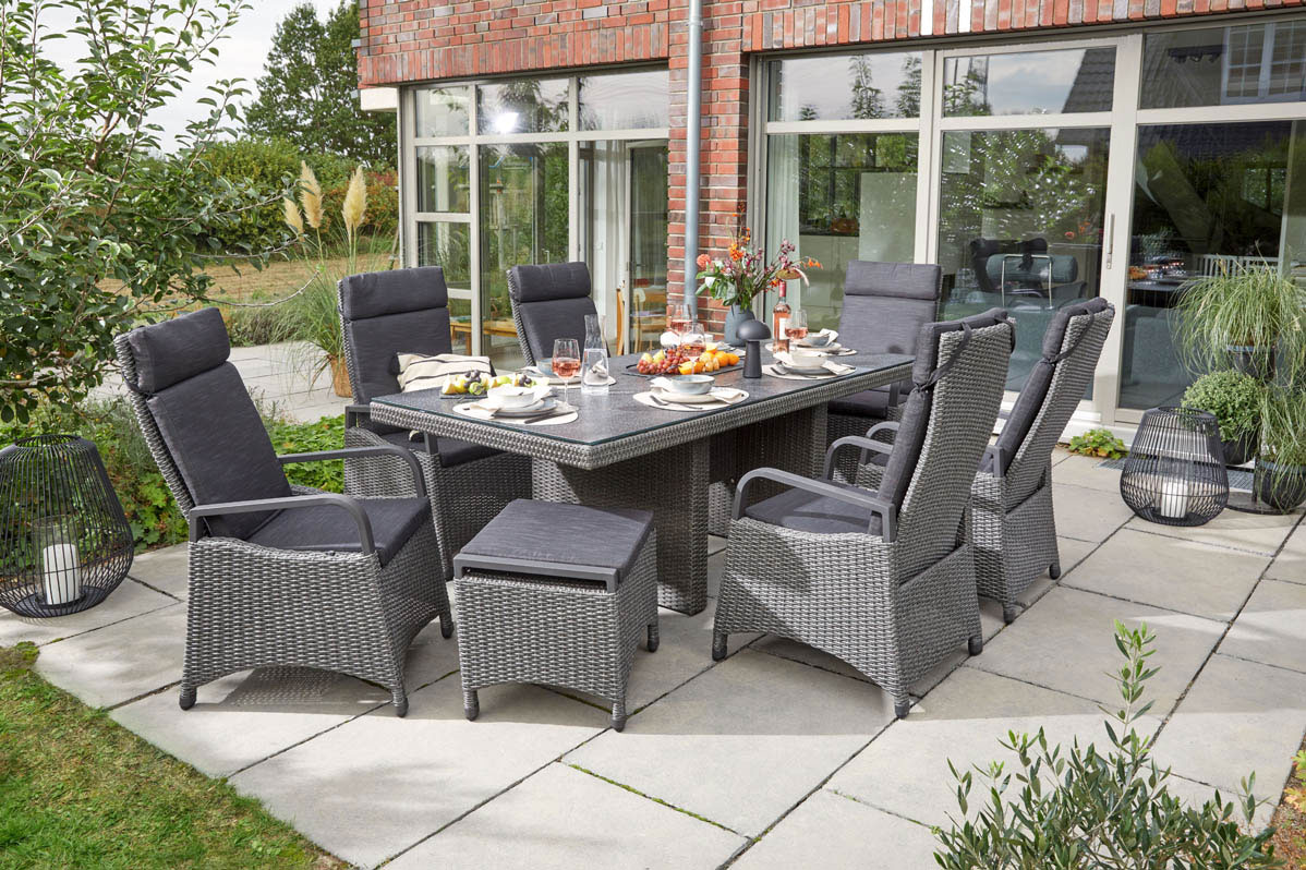 OUTDOOR Gartentisch Wangenform Rattan image number 4