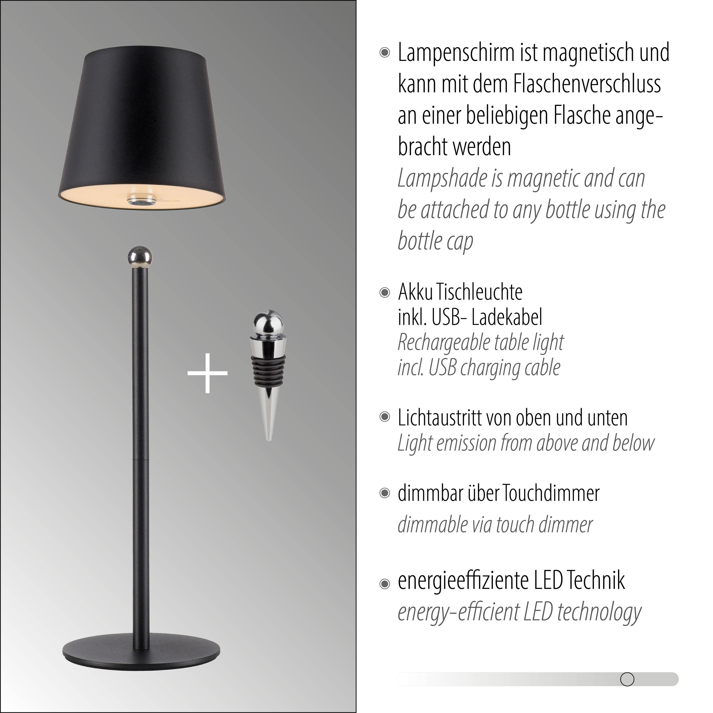 JUST LIGHT LED-Tischleuchte 1flg image number 4