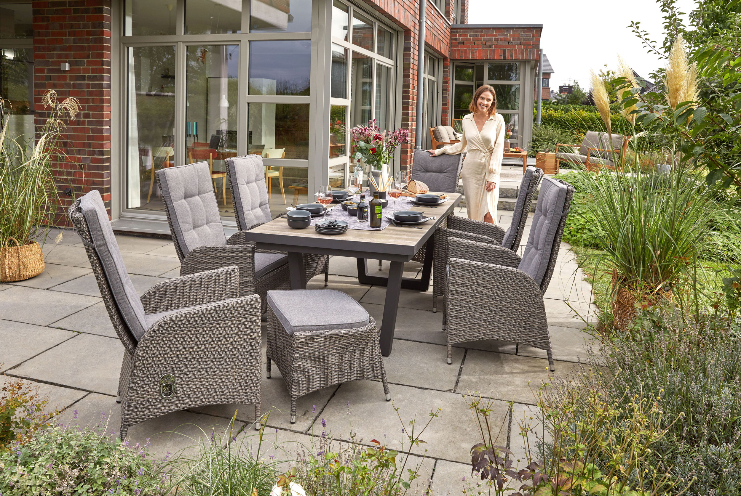 OUTDOOR Gartentisch ausziehbar Keramik image number 2