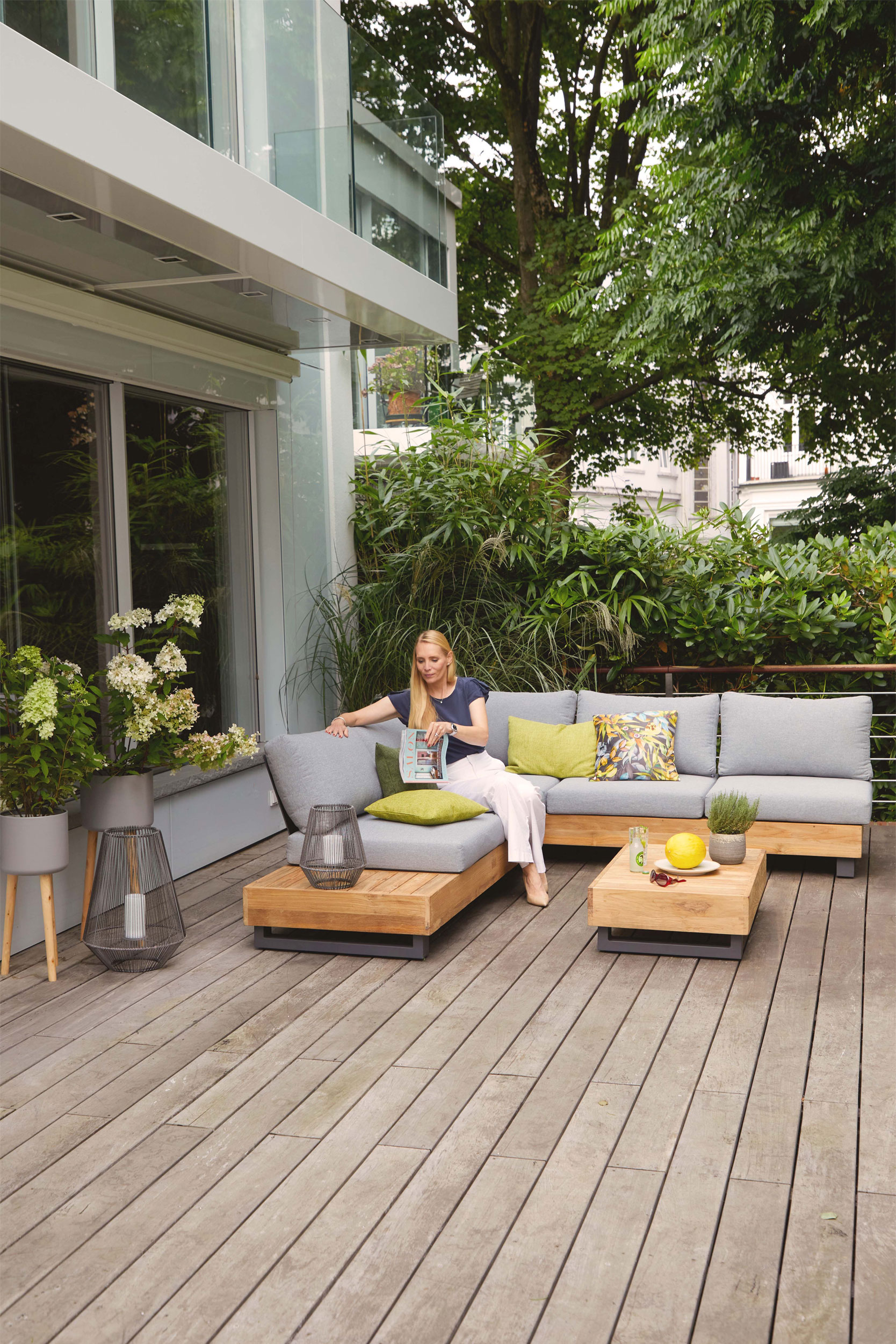 OUTDOOR Gartenlounge Set Teak massiv image number 9