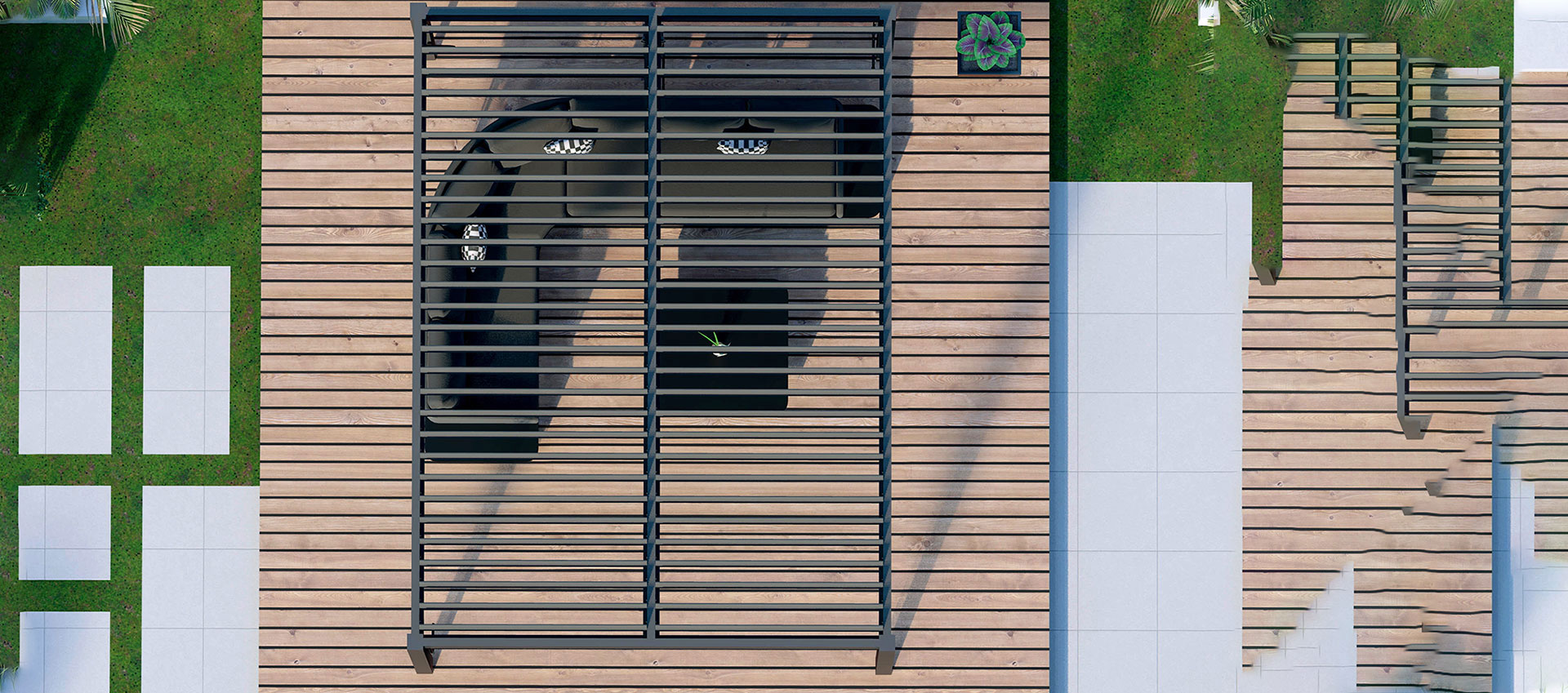 OUTDOOR Gartenpergola 3x4m Anthrazit image number 11