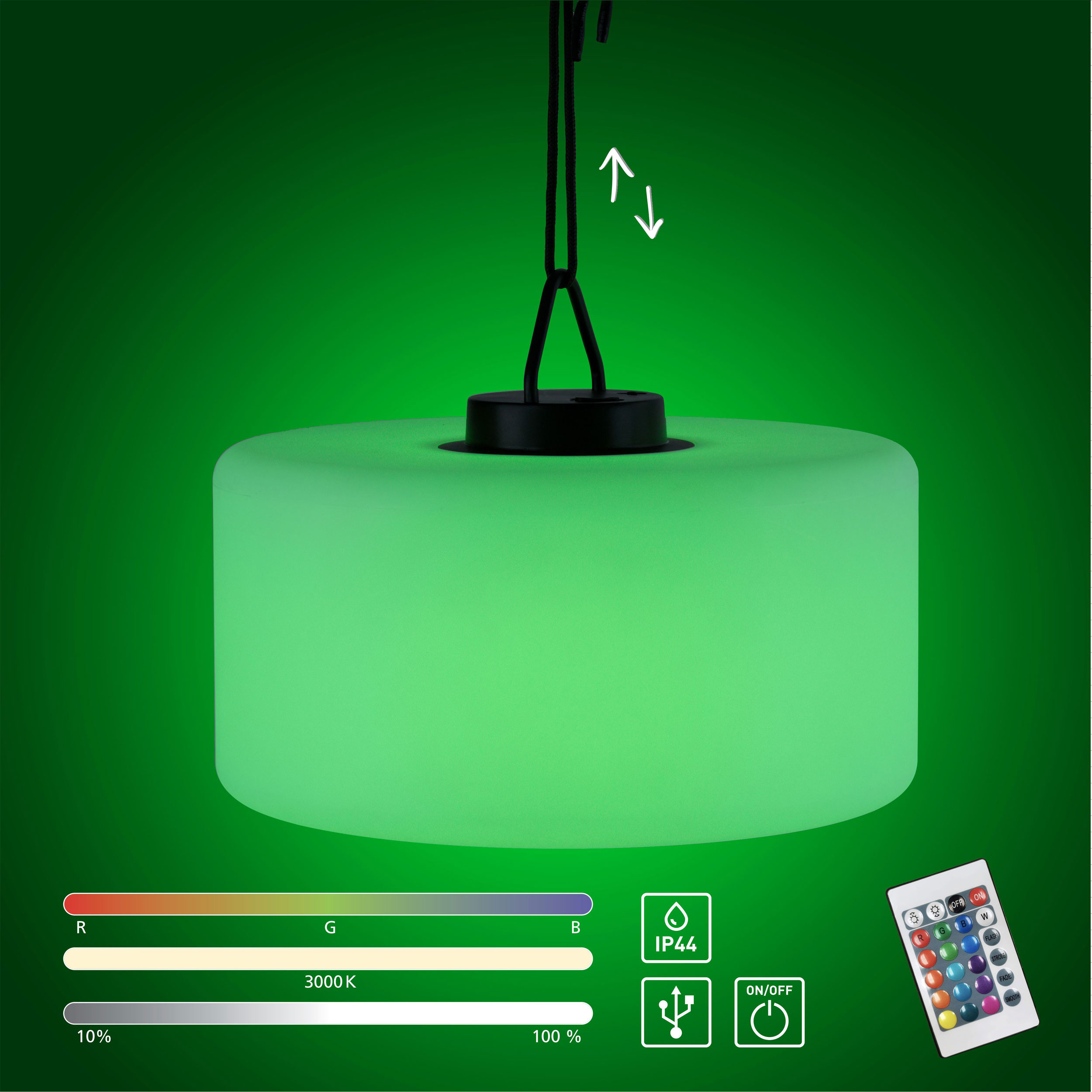 JUST LIGHT LED-Akku-Pendelleuchte 1flg image number 4