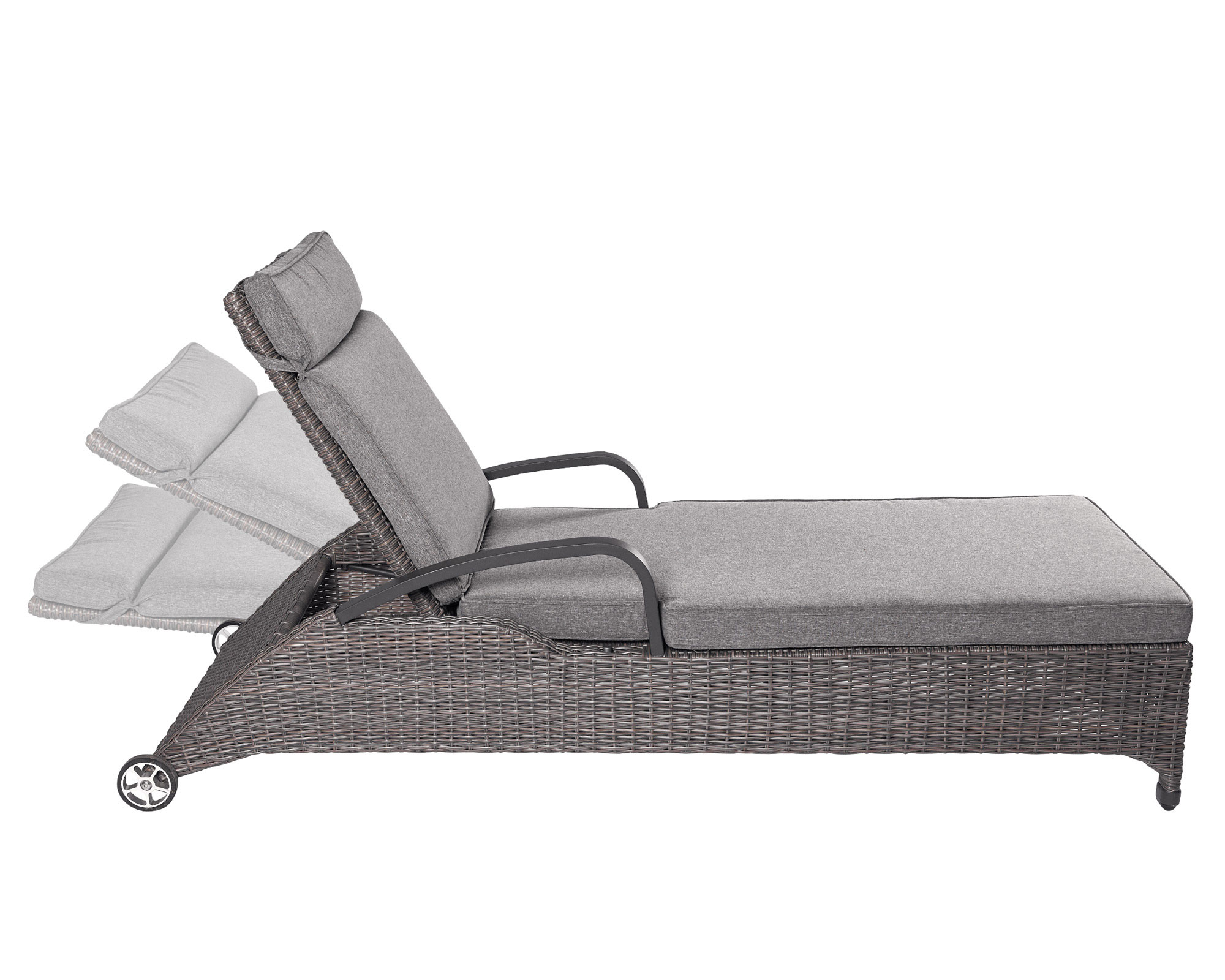 OUTDOOR Sonnenliege rollbar Polyrattan image number 3
