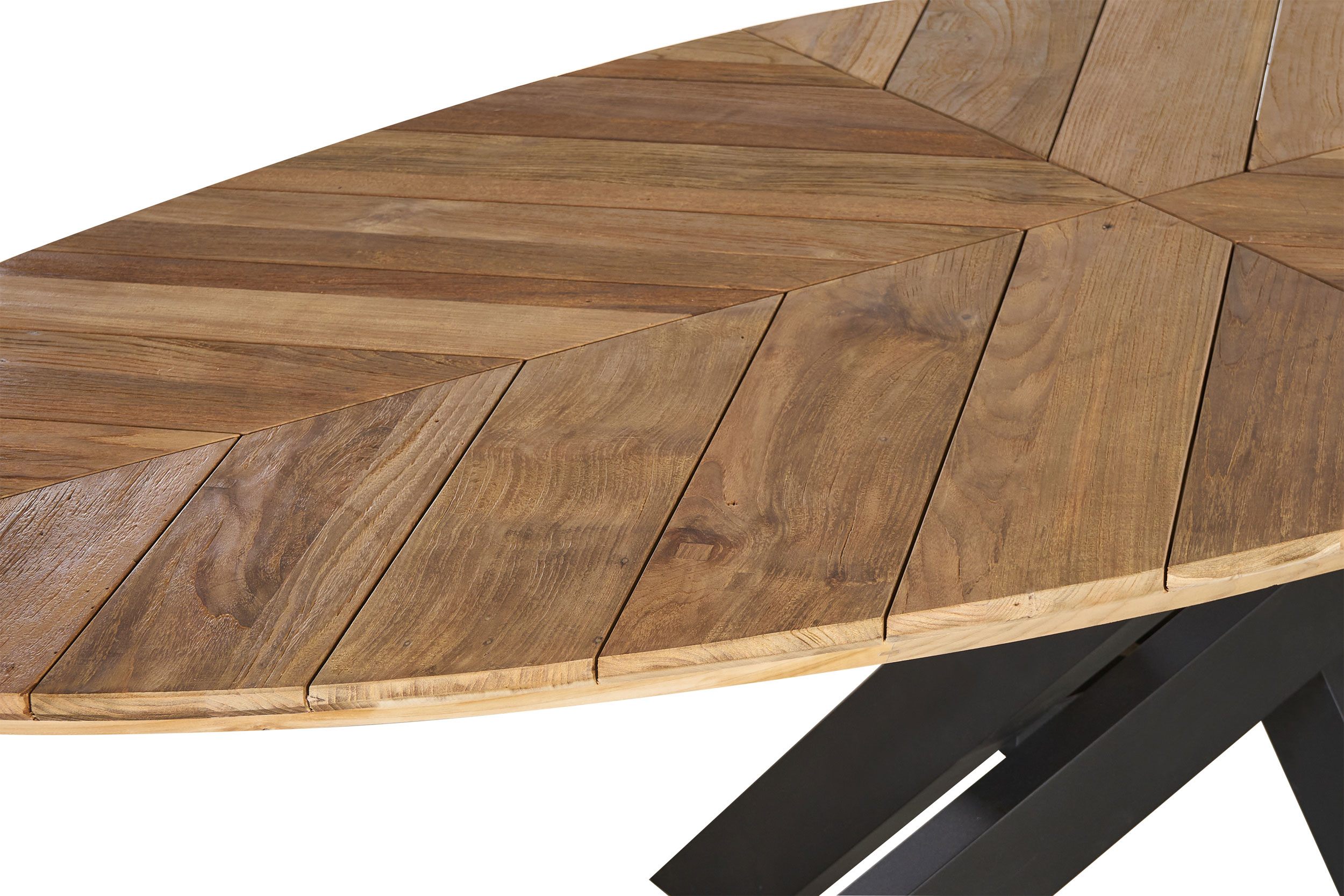 OUTDOOR Gartentisch Teak Oval X-Fu&szlig; image number 2