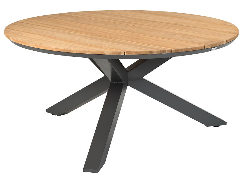 TIERRA OUTDOOR Teaktisch rund X-Fu&szlig; image number 1