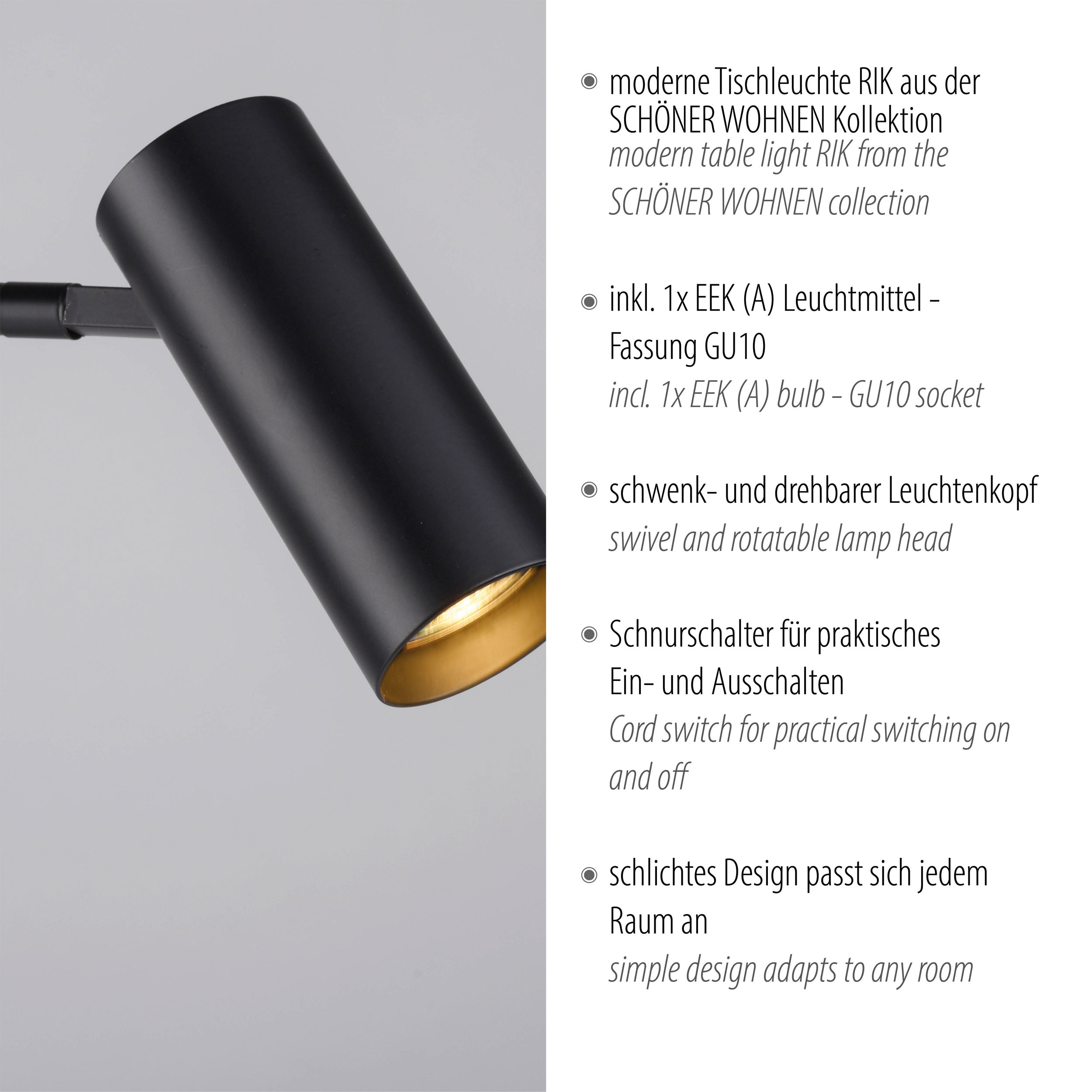 SCH&Ouml;NER WOHNEN LED-Tischleuchte 1flg image number 5