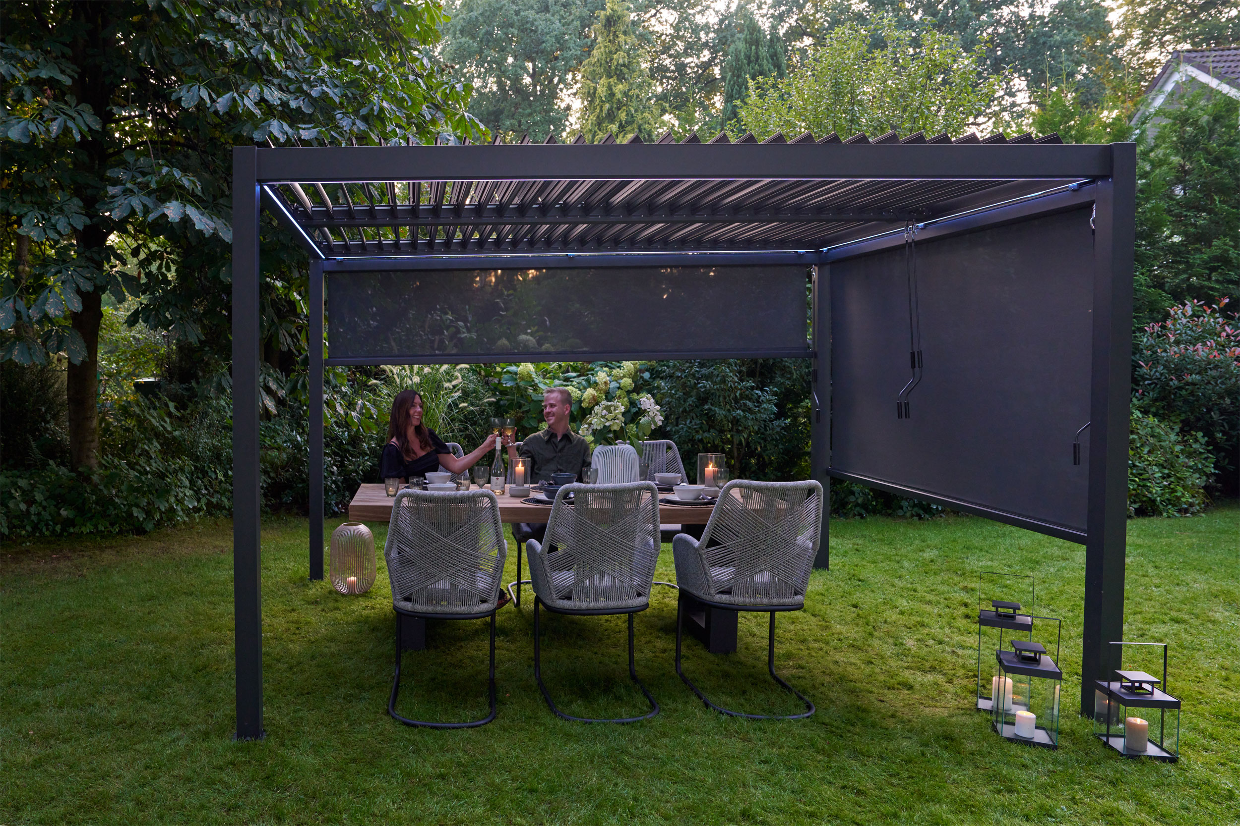 OUTDOOR Gartenpergola 3x3m Anthrazit image number 3