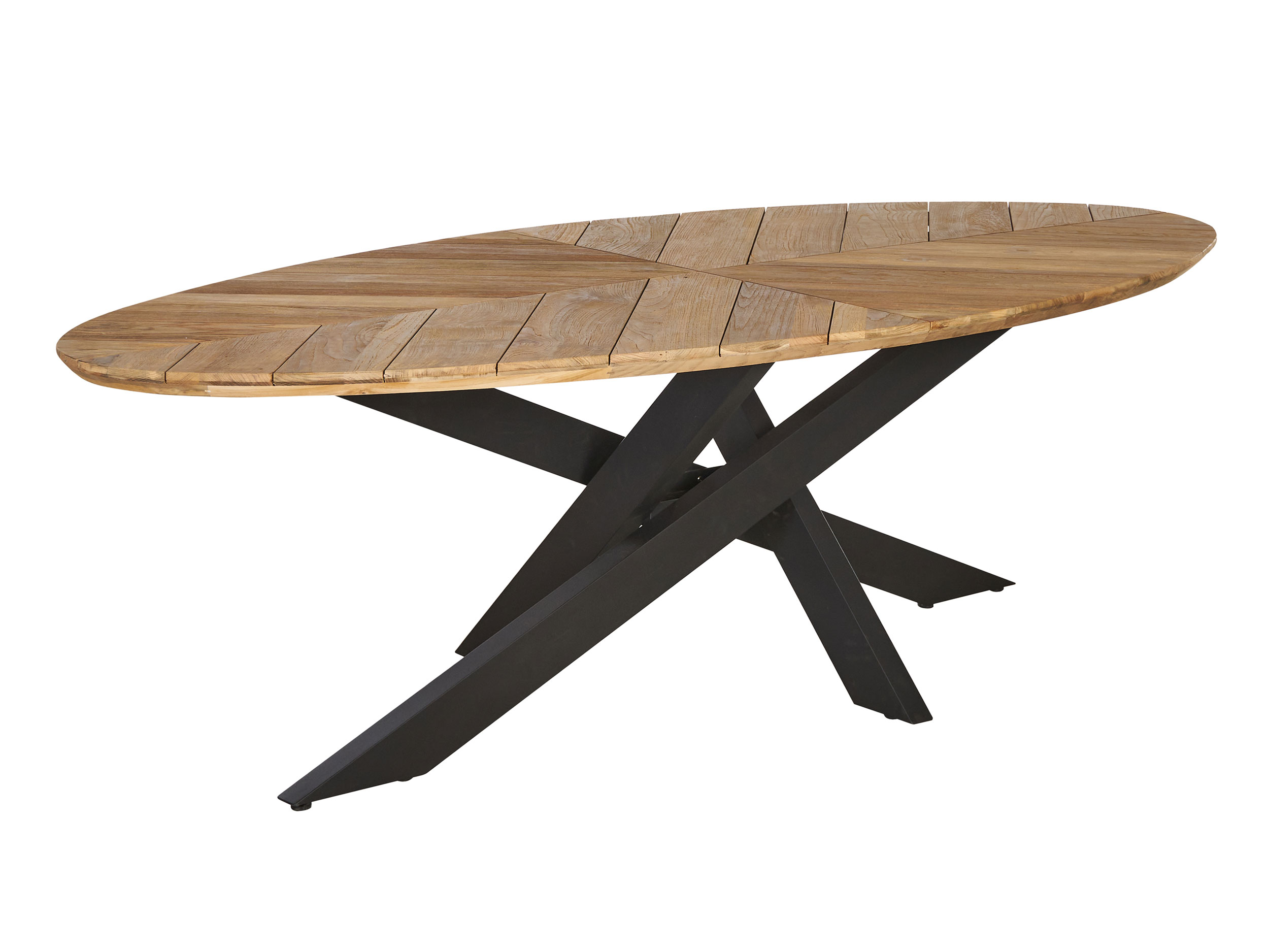 OUTDOOR Gartentisch Teak Oval X-Fu&szlig; image number 8