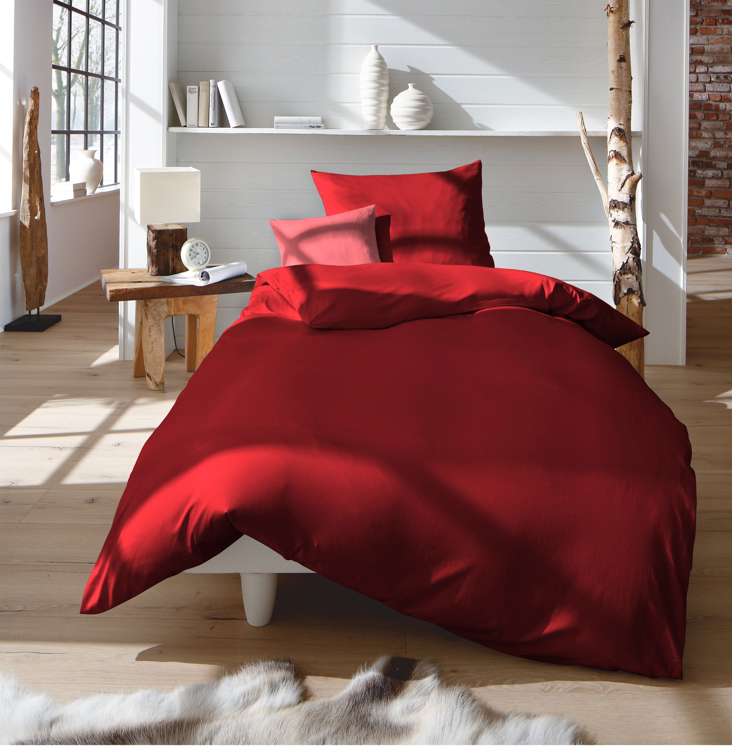 Fleuresse Uni-Satin-Kissenbezug image number 2