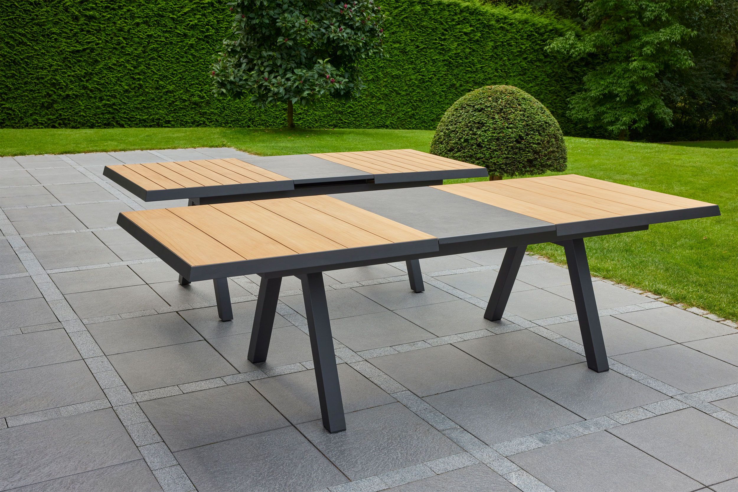 OUTDOOR Ausziehtisch Keramik/Teak image number 3