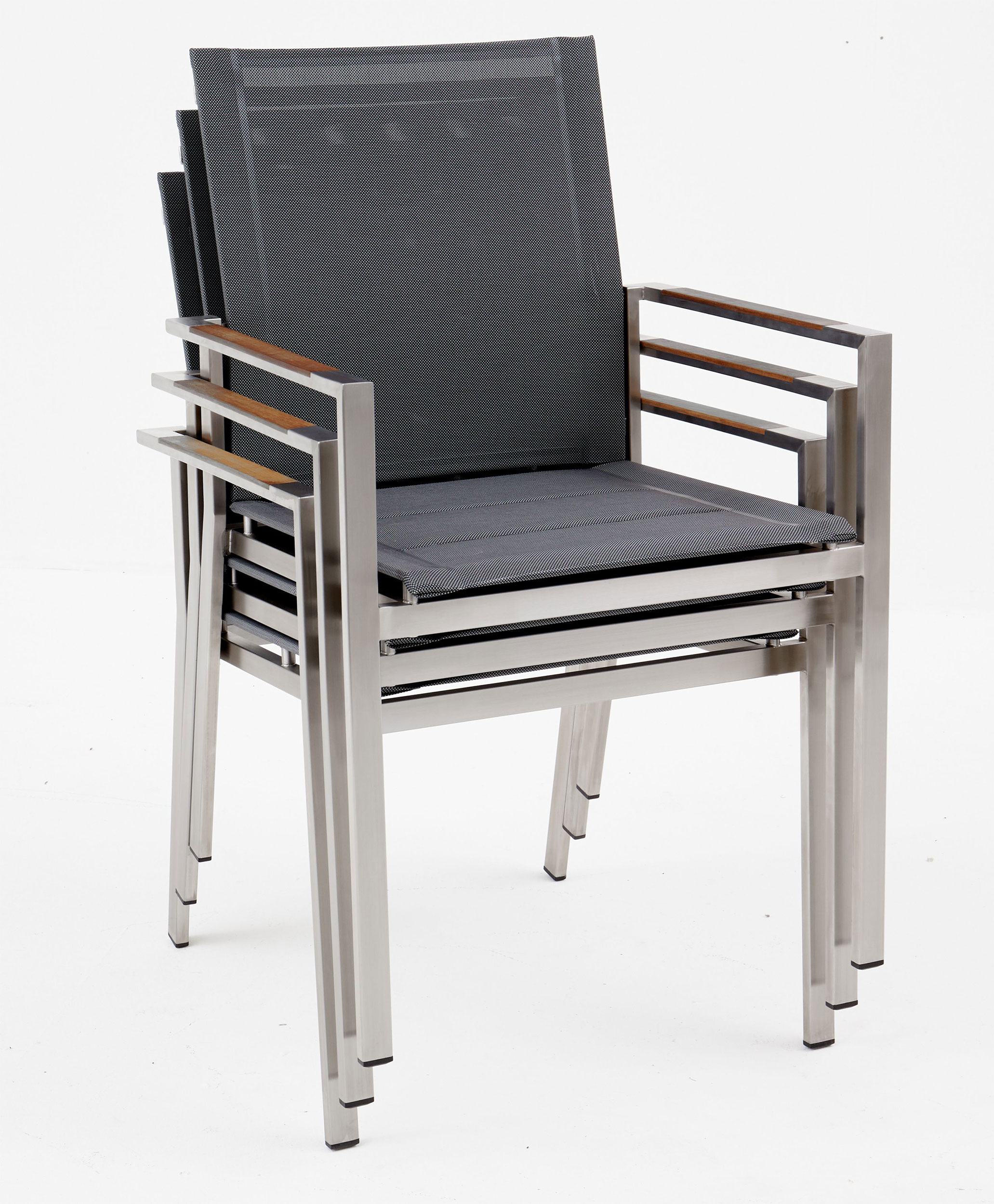 OUTDOOR Gartenstuhl Edelstahl/Teak image number 4