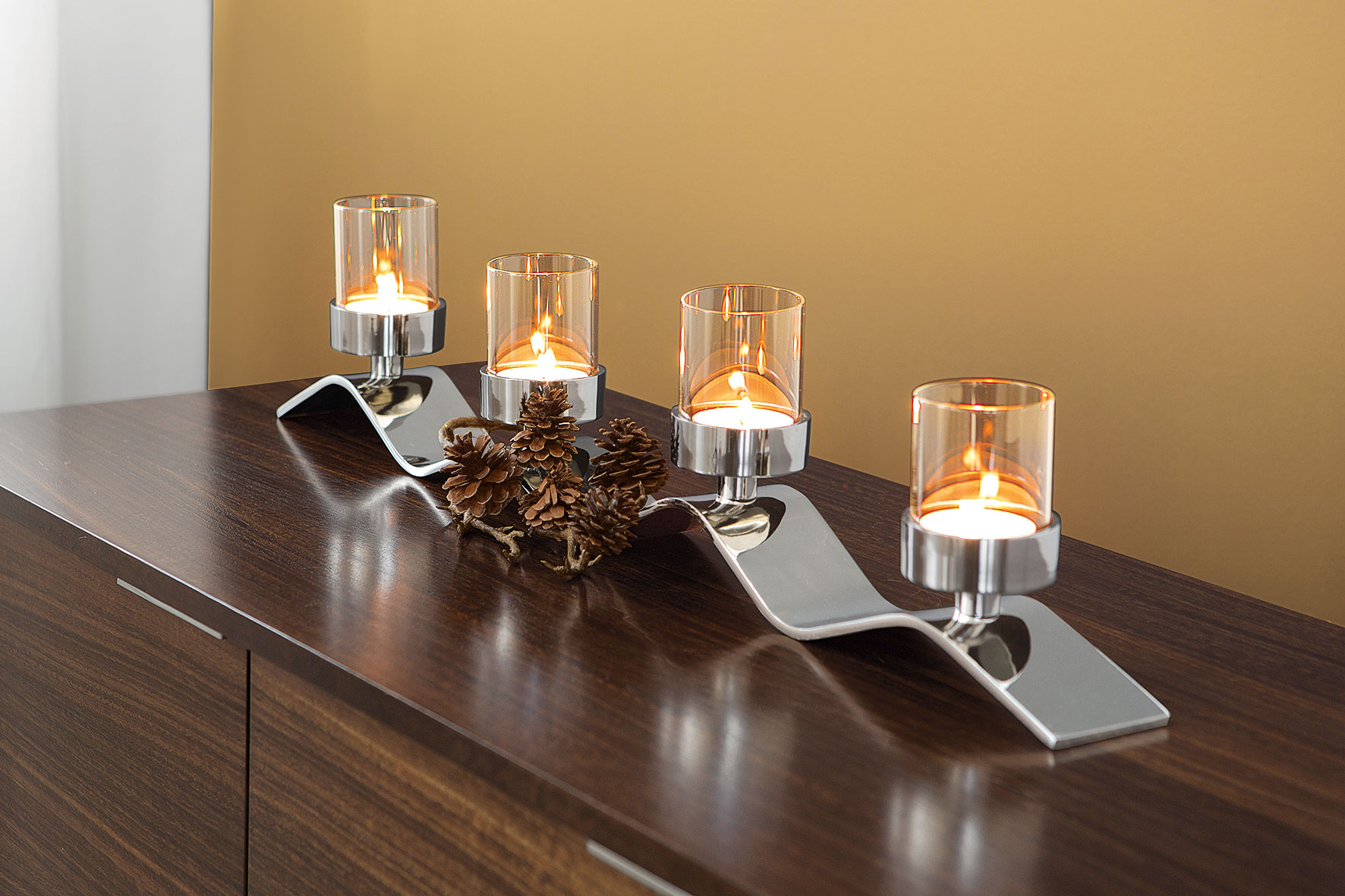 Fink Teelichtleuchter 4flg. 54cm image number 3