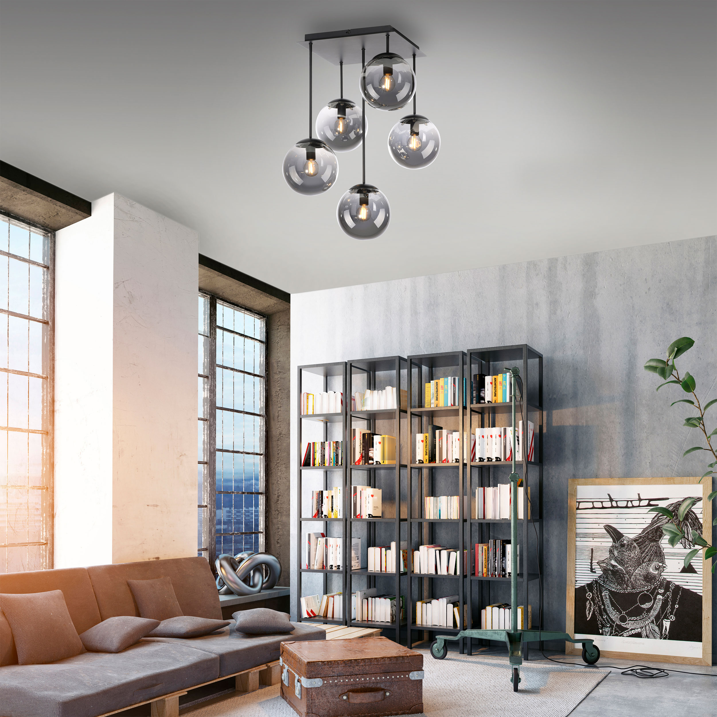 JUST LIGHT Deckenleuchte 5flg image number 5