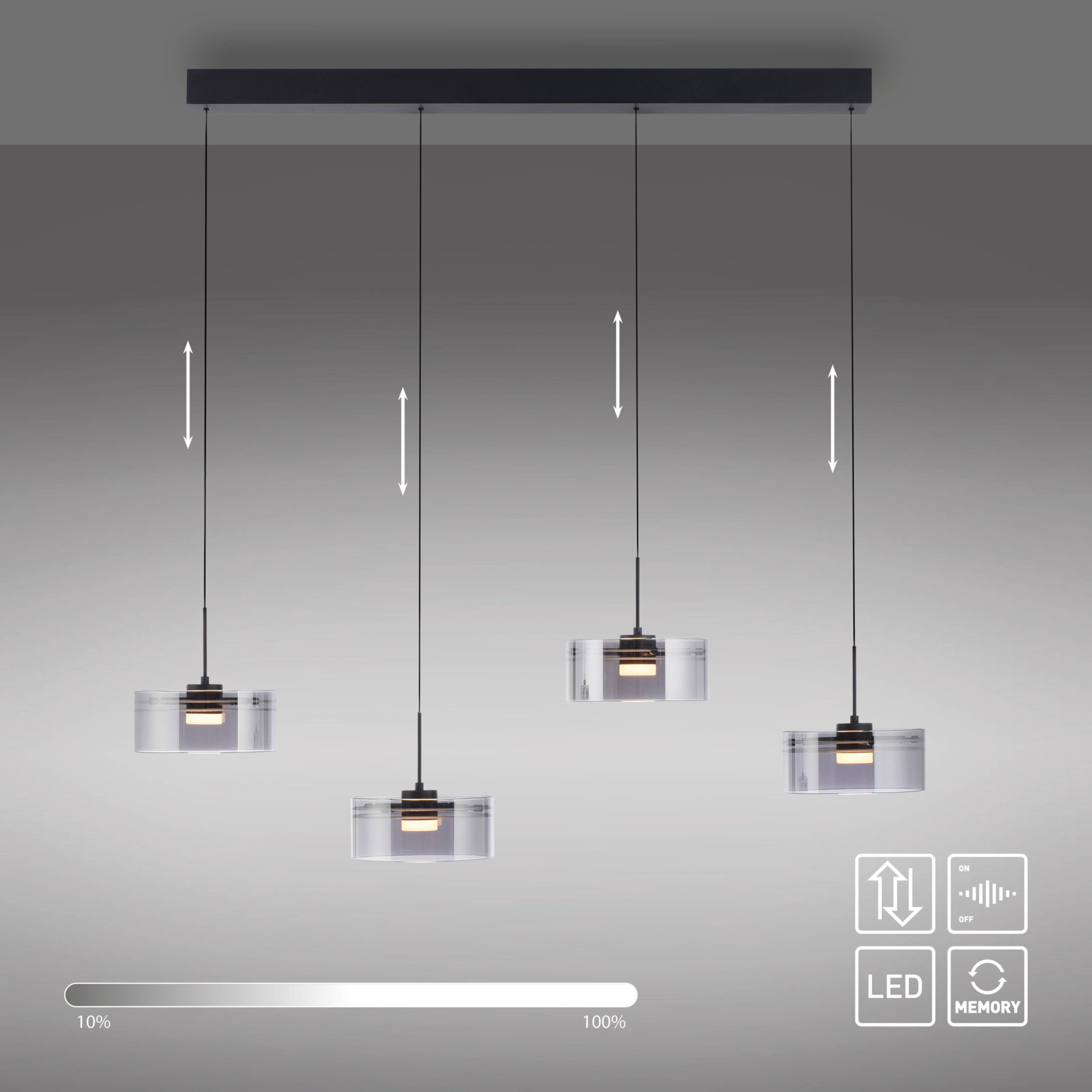 MONDO Mondo LED-Pendelleuchte 4flg image number 3