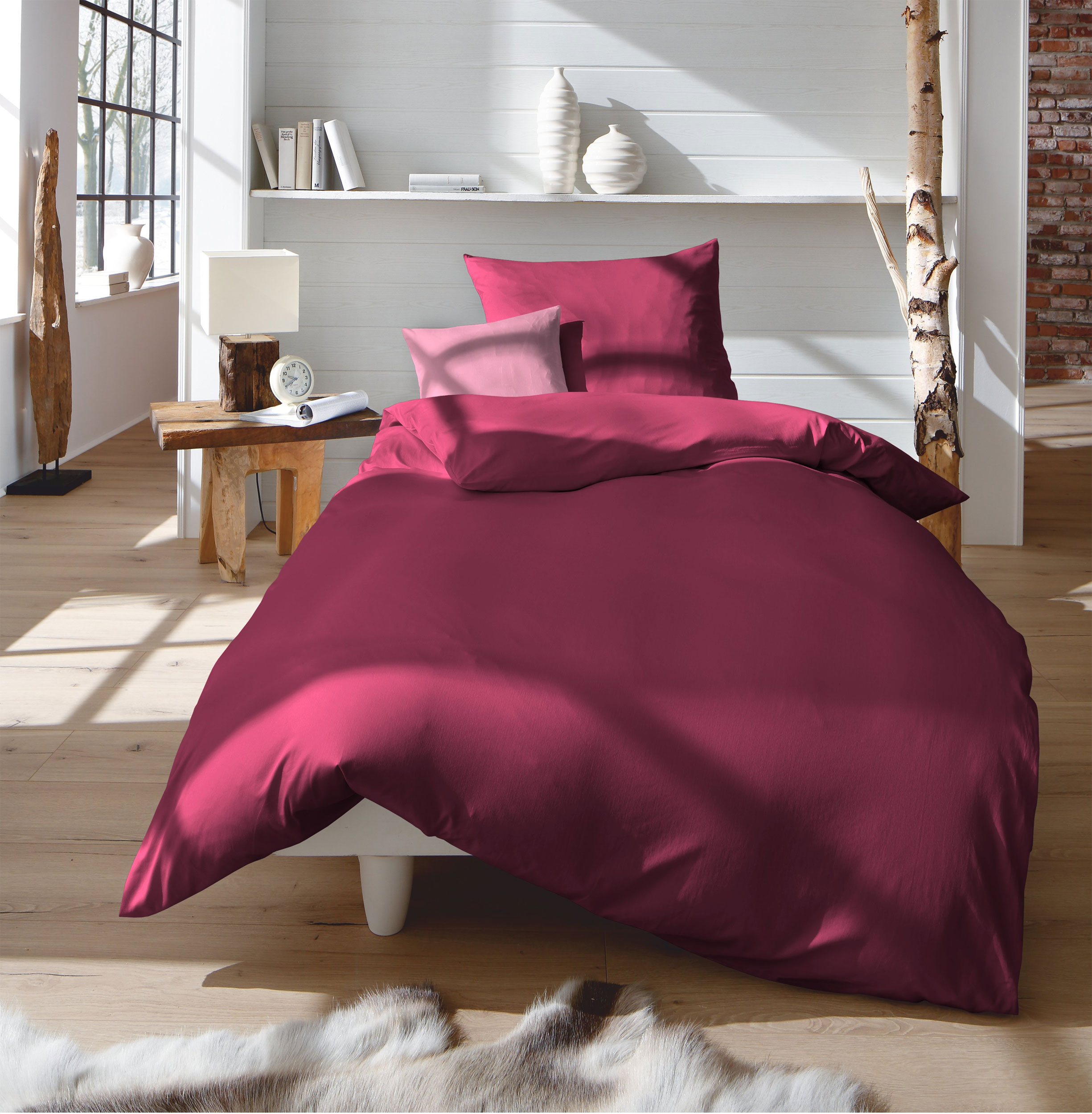 Fleuresse Uni-Satin-Kissenbezug image number 2