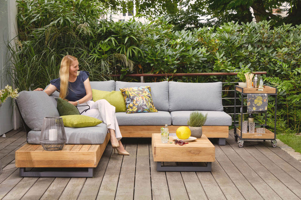 OUTDOOR Gartenlounge Set Teak massiv image number 6