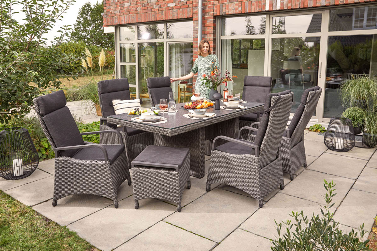 OUTDOOR Gartentisch Wangenform Rattan image number 2