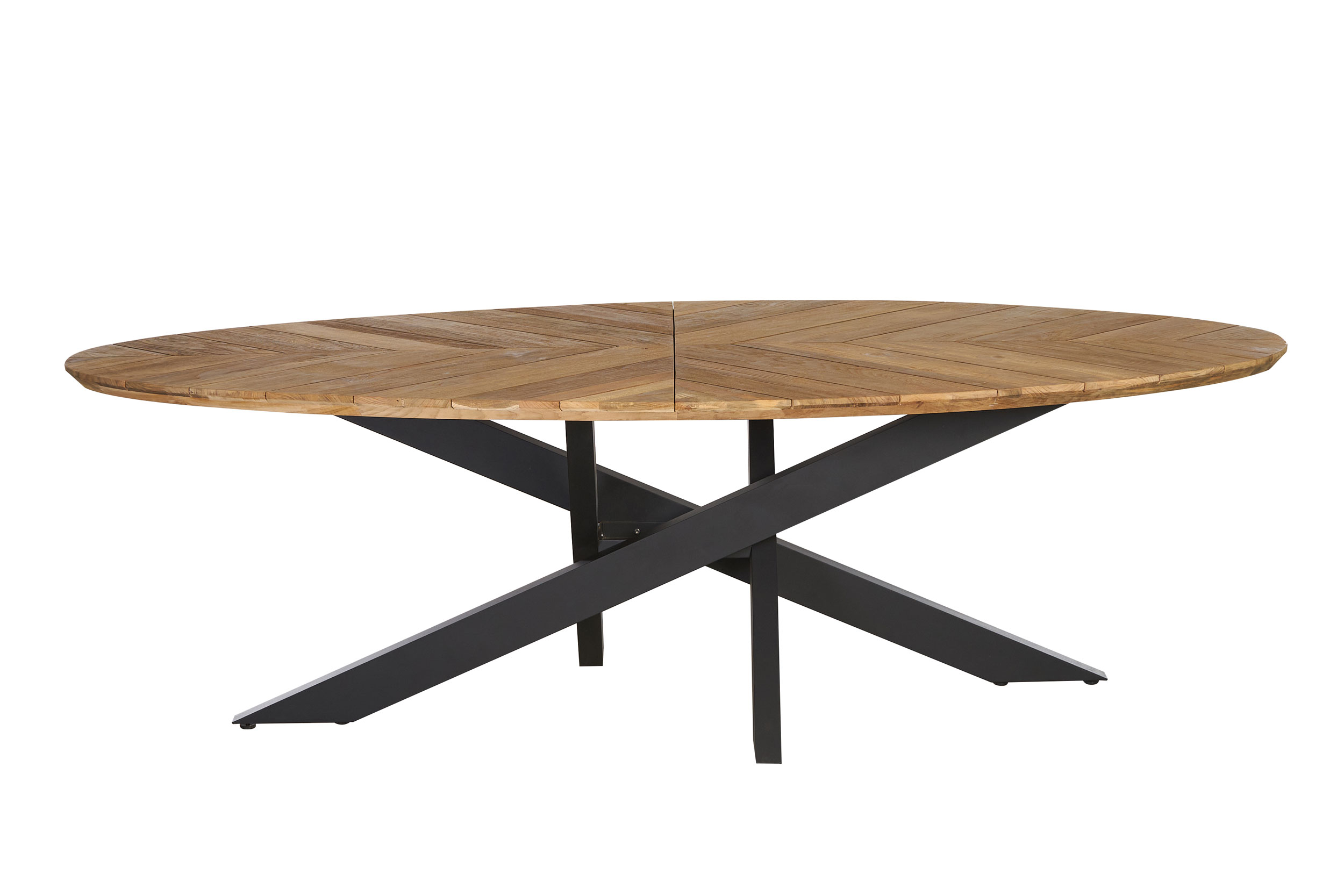 OUTDOOR Gartentisch Teak Oval X-Fu&szlig; image number 6