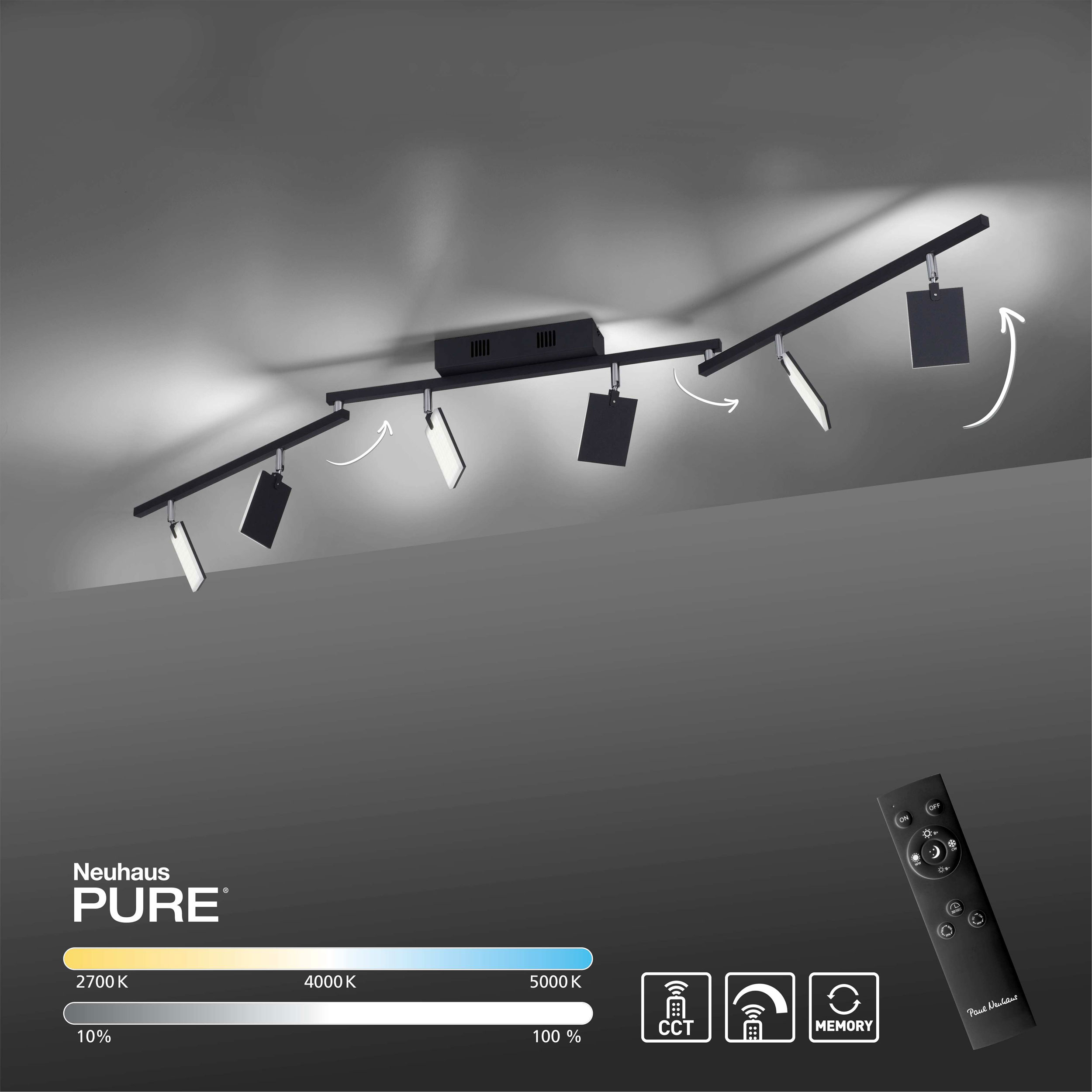 Paul Neuhaus LED-Deckenleuchte 6flg image number 3