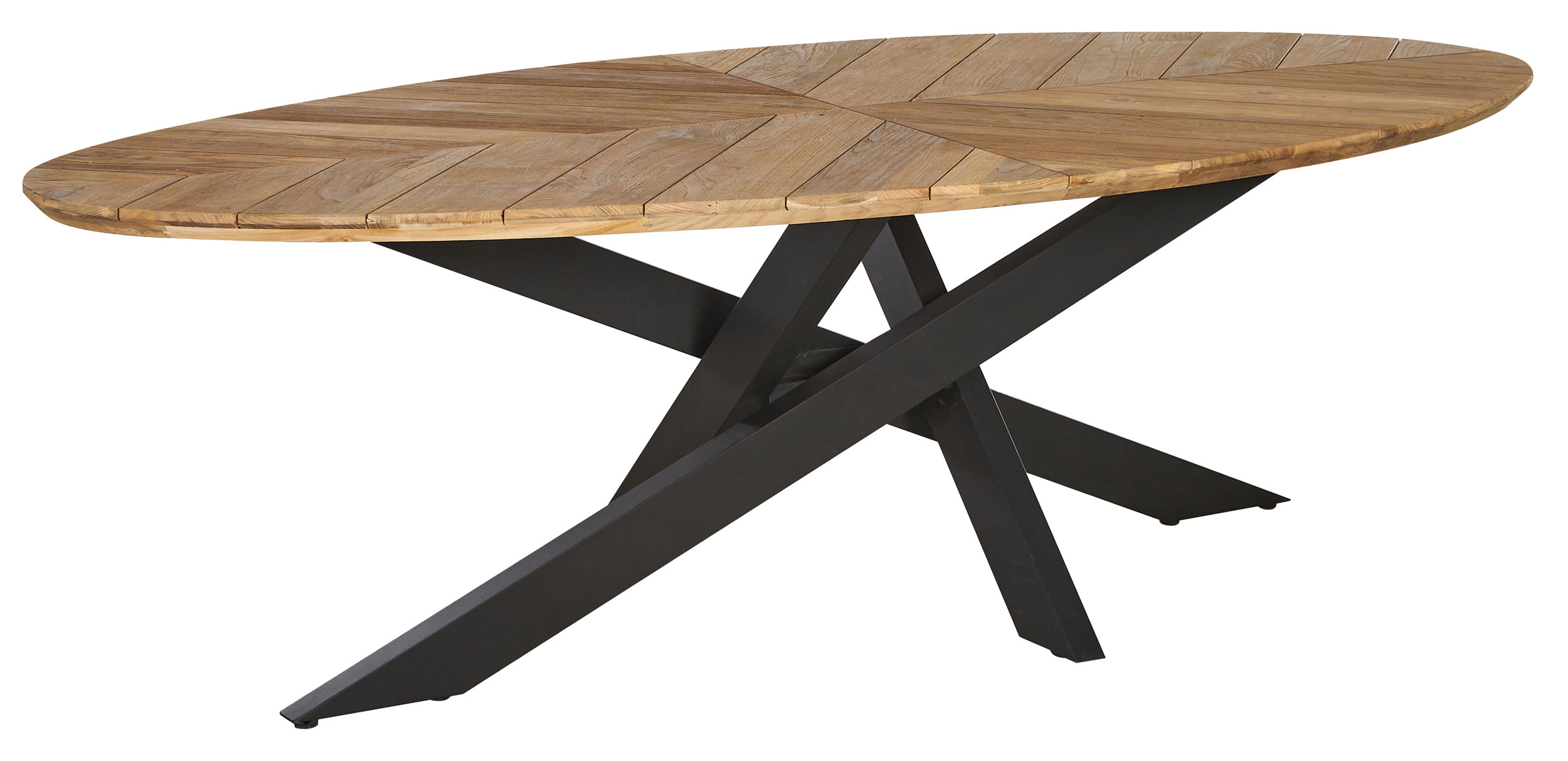 OUTDOOR Gartentisch Teak Oval X-Fu&szlig; image number 1