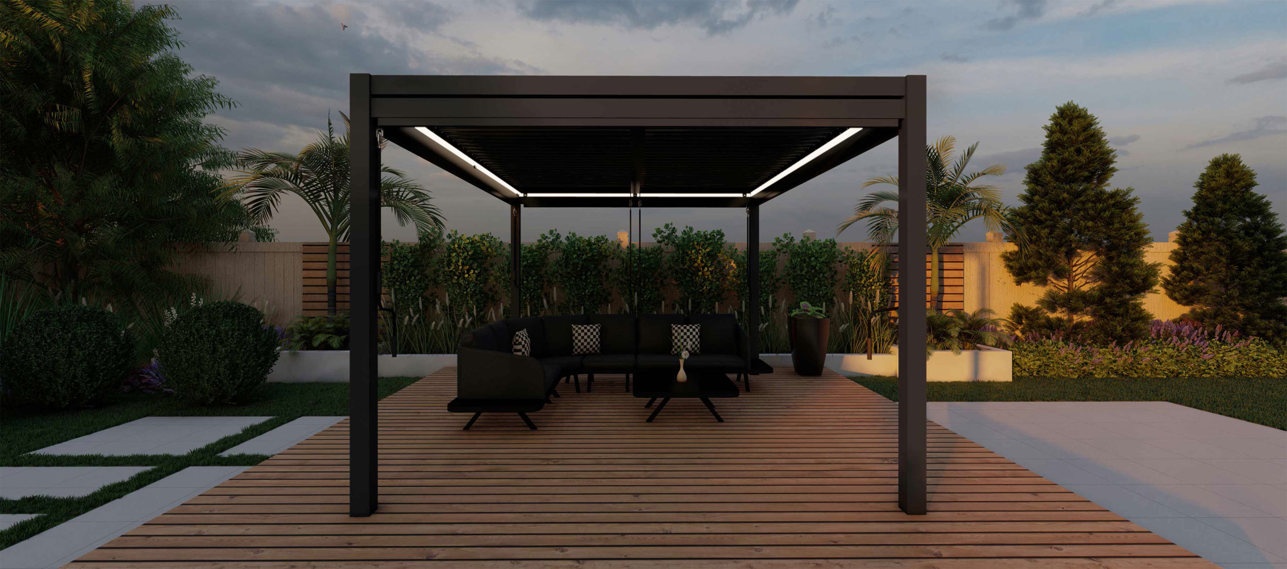 OUTDOOR Gartenpergola 3x3m Anthrazit image number 4