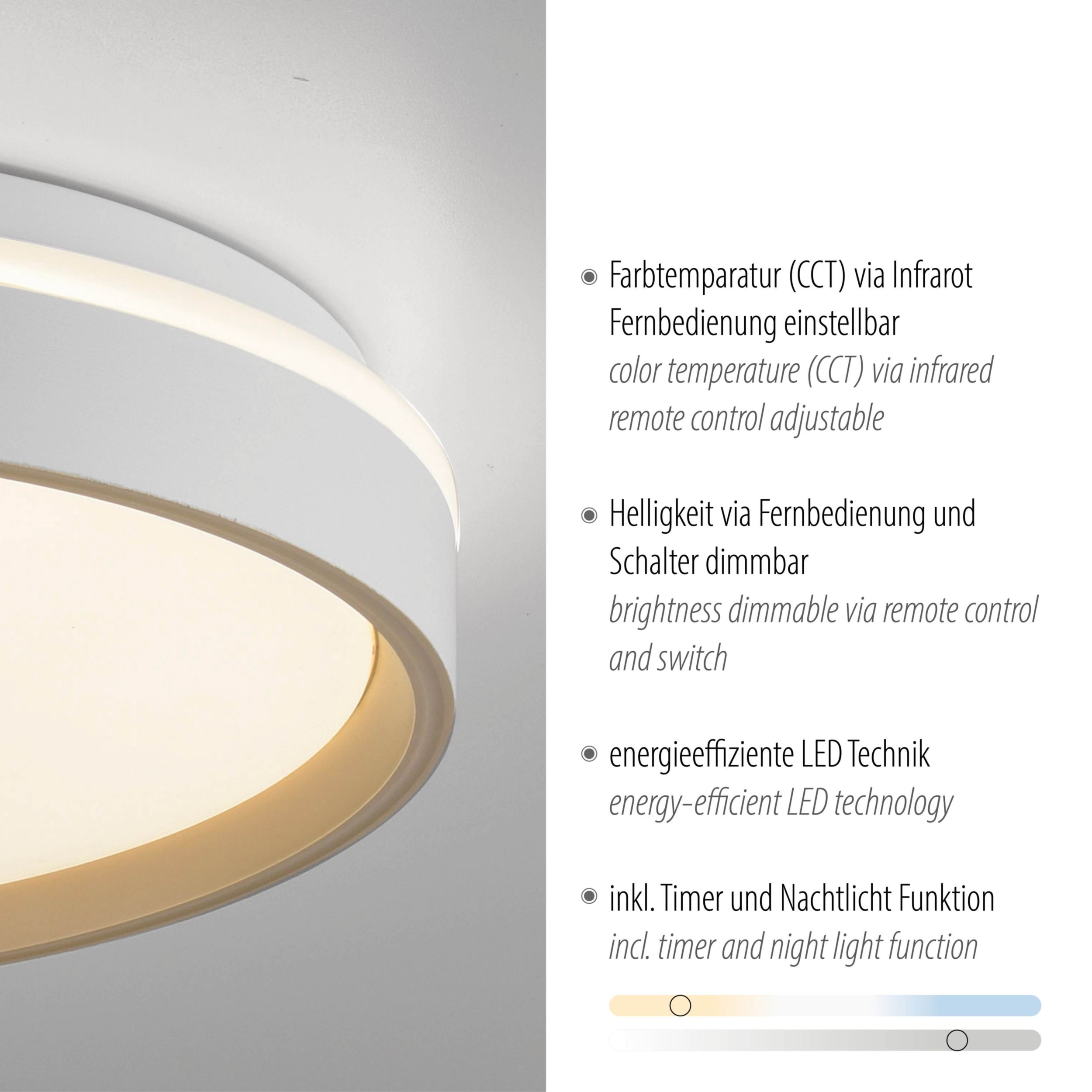 JUST LIGHT LED-Deckenleuchte 1flg image number 4