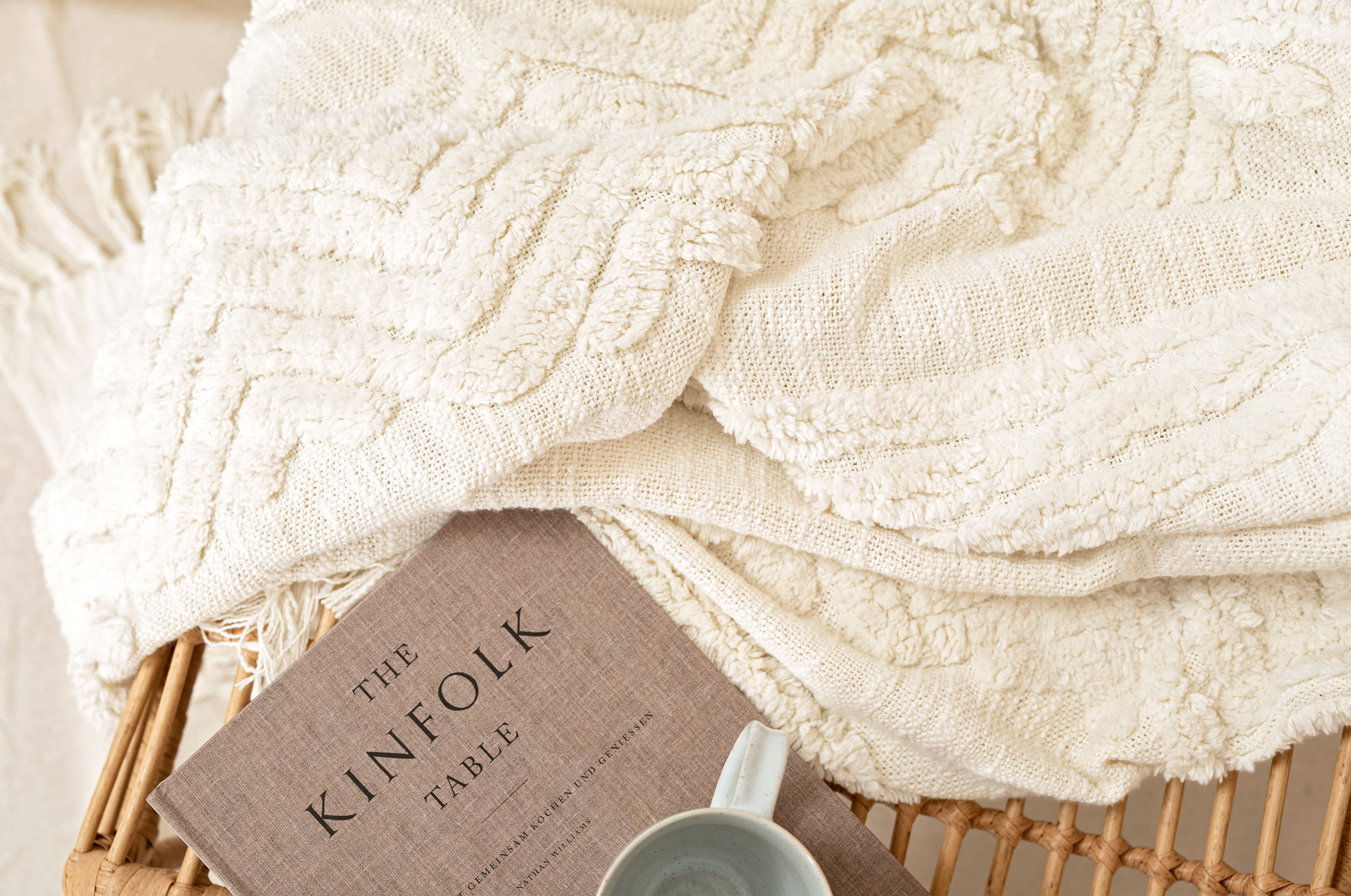 Magma Plaid mit Fransen image number 2