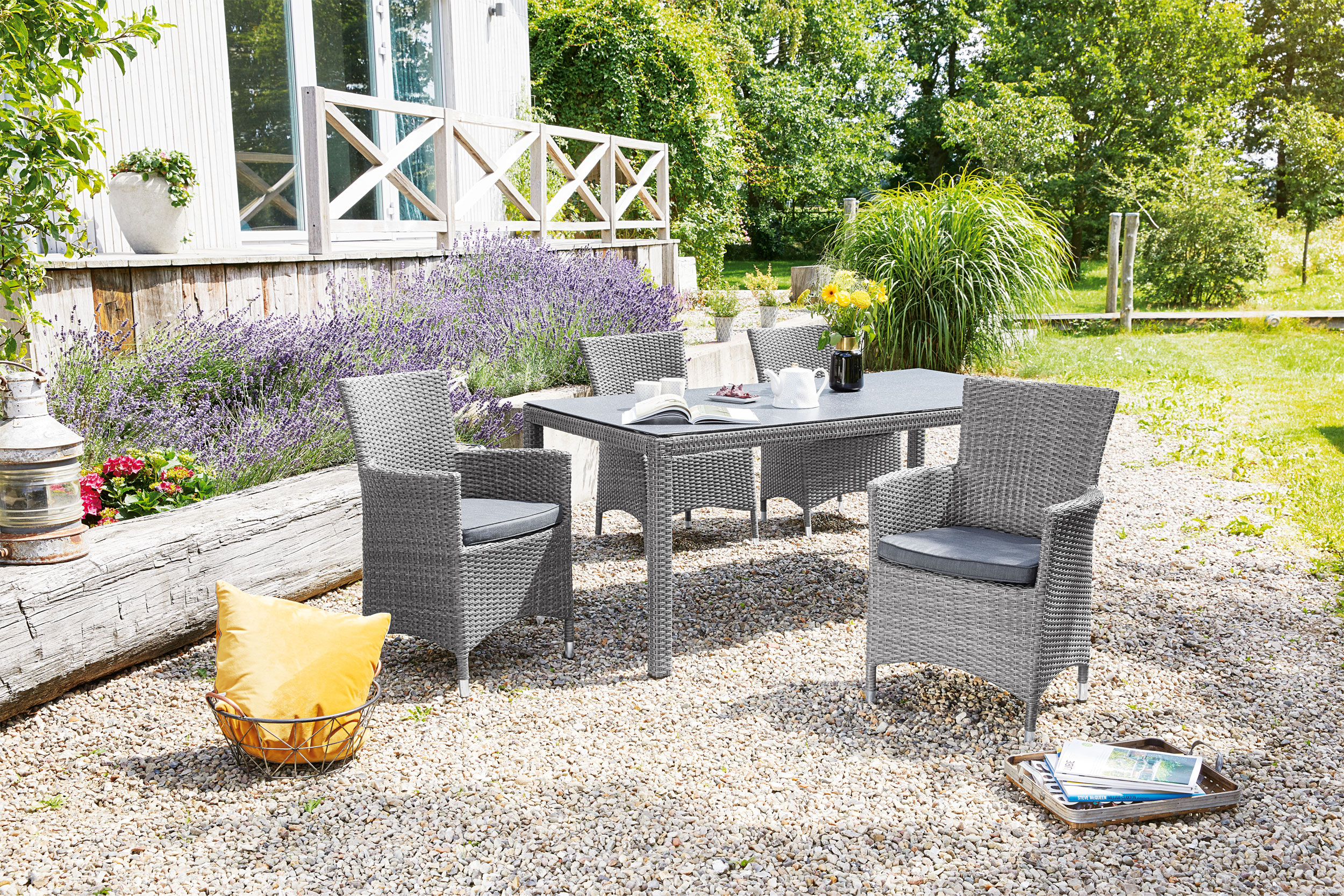 OUTDOOR Gartentisch 4-Fu&szlig; Polyrattan image number 2