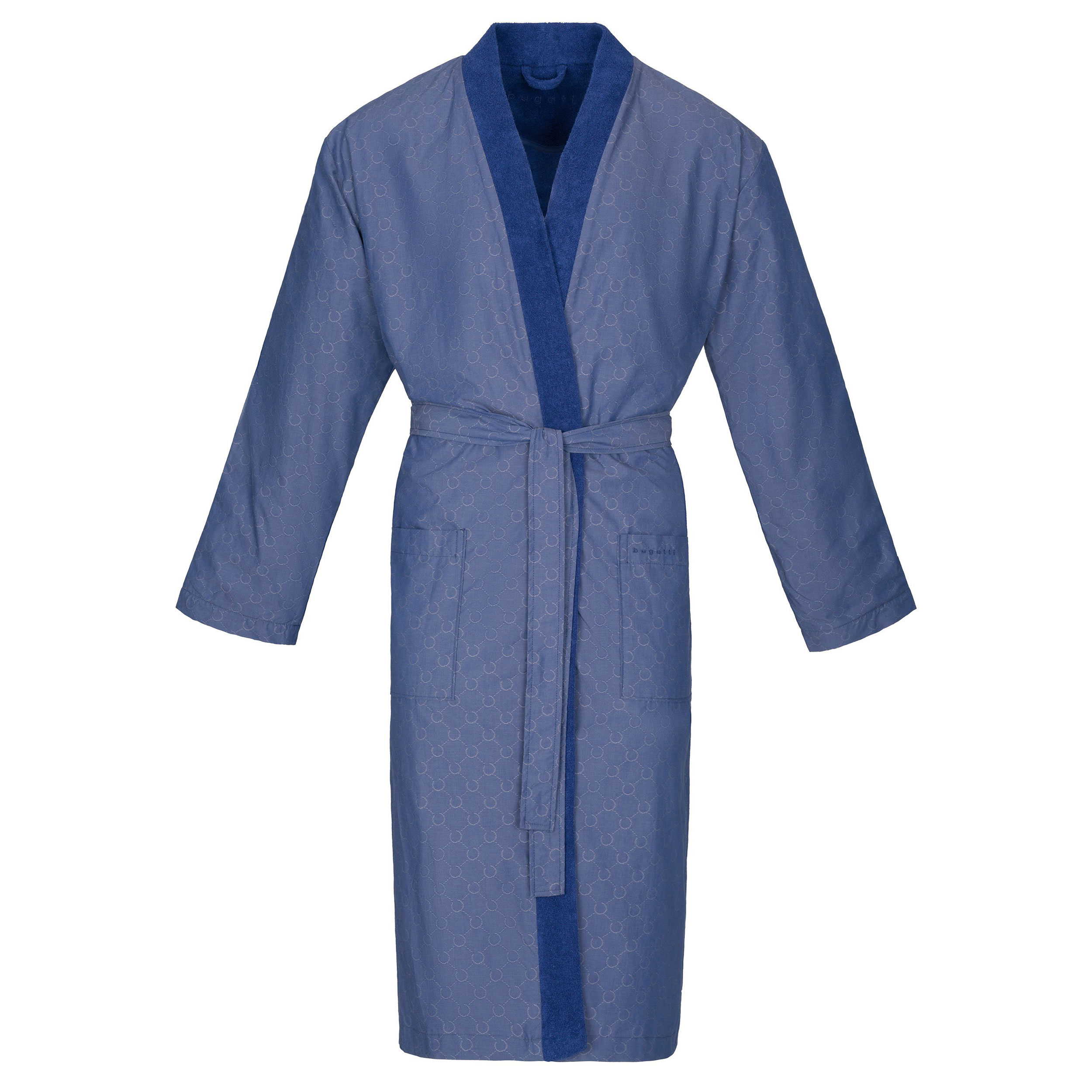 VOSSEN bugatti-Bademantel marine blau image number 1