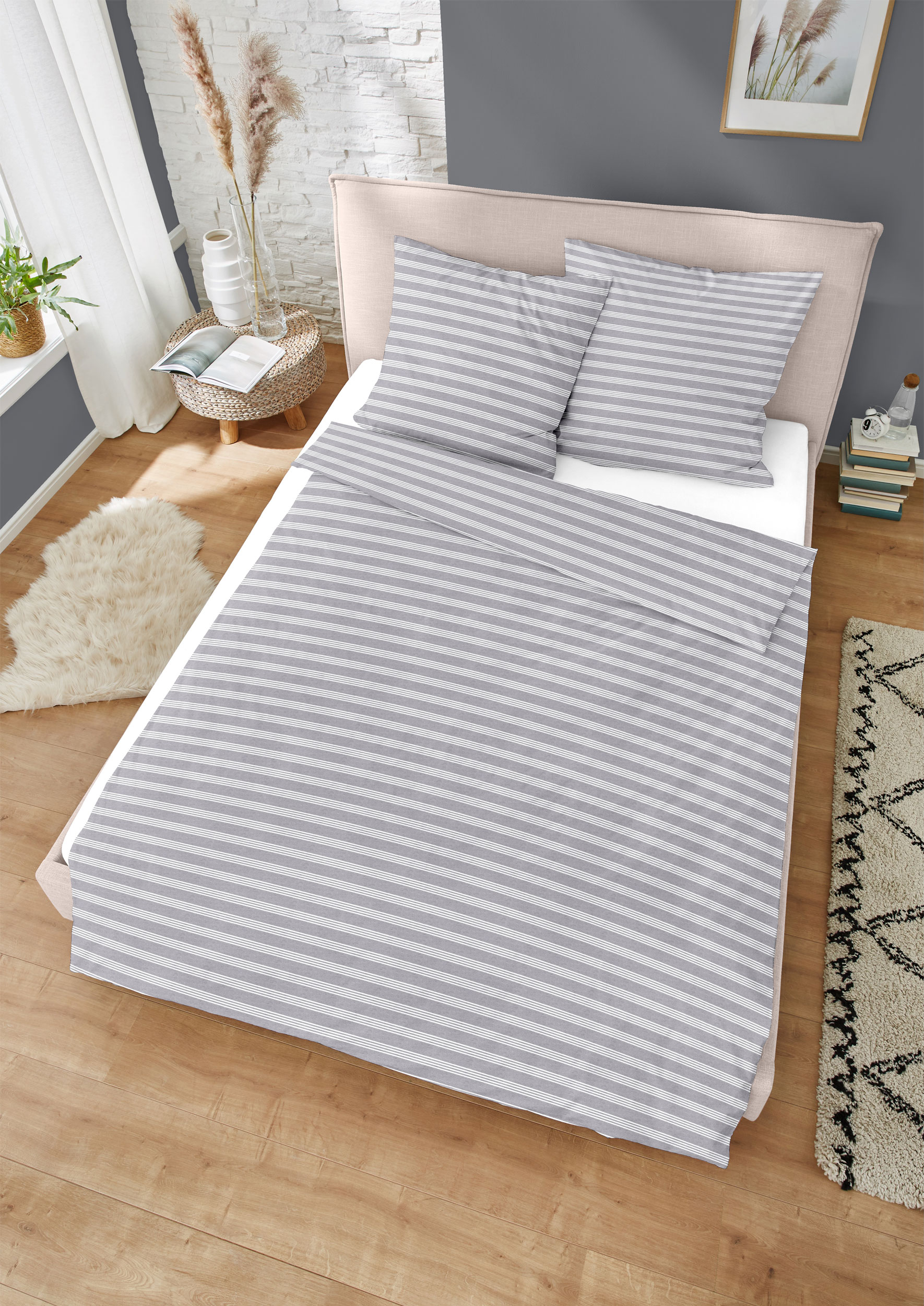 Dormisette Jersey-Melange-Bettw&auml;sche image number 2