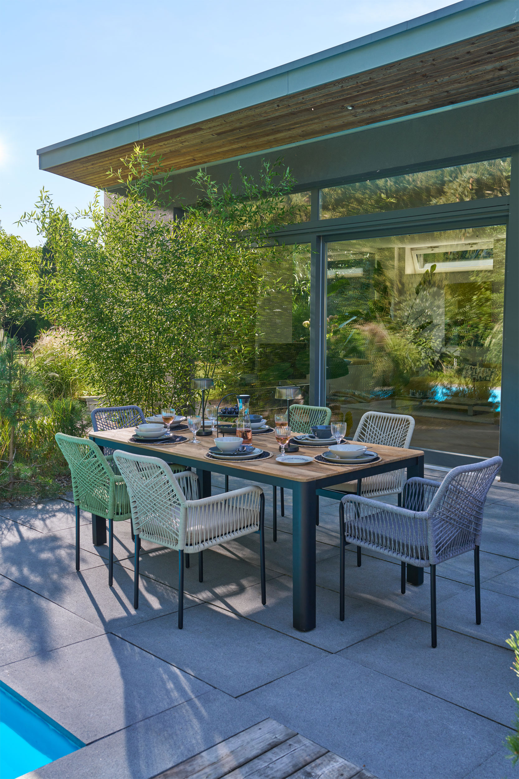 OUTDOOR Gartentisch Teak/Metall image number 2