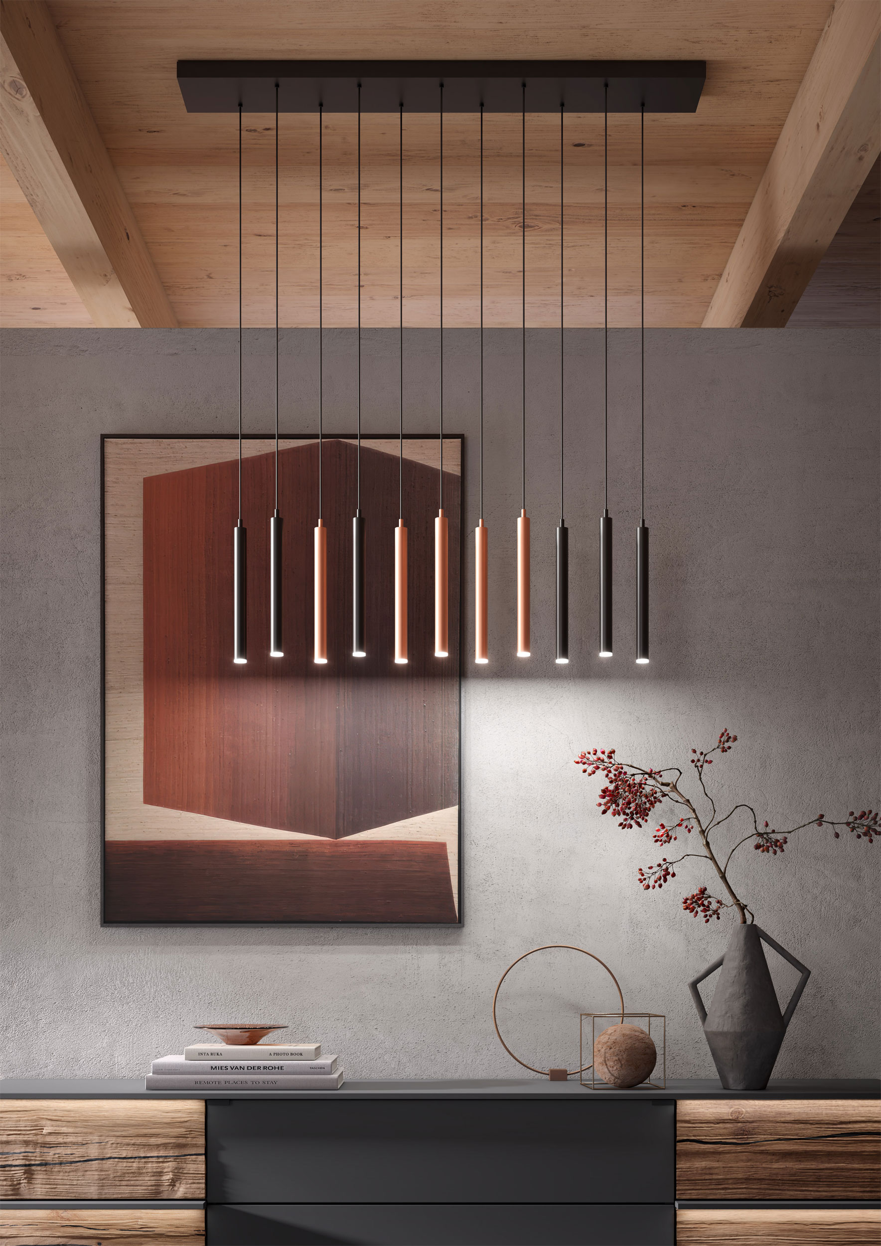 Musterring LED-Pendelleuchte 11flg image number 3