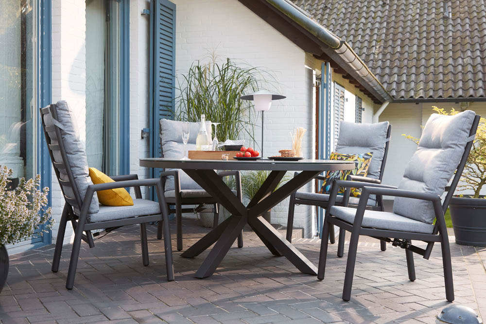 OUTDOOR Gartentisch rund x-Fu&szlig; image number 4