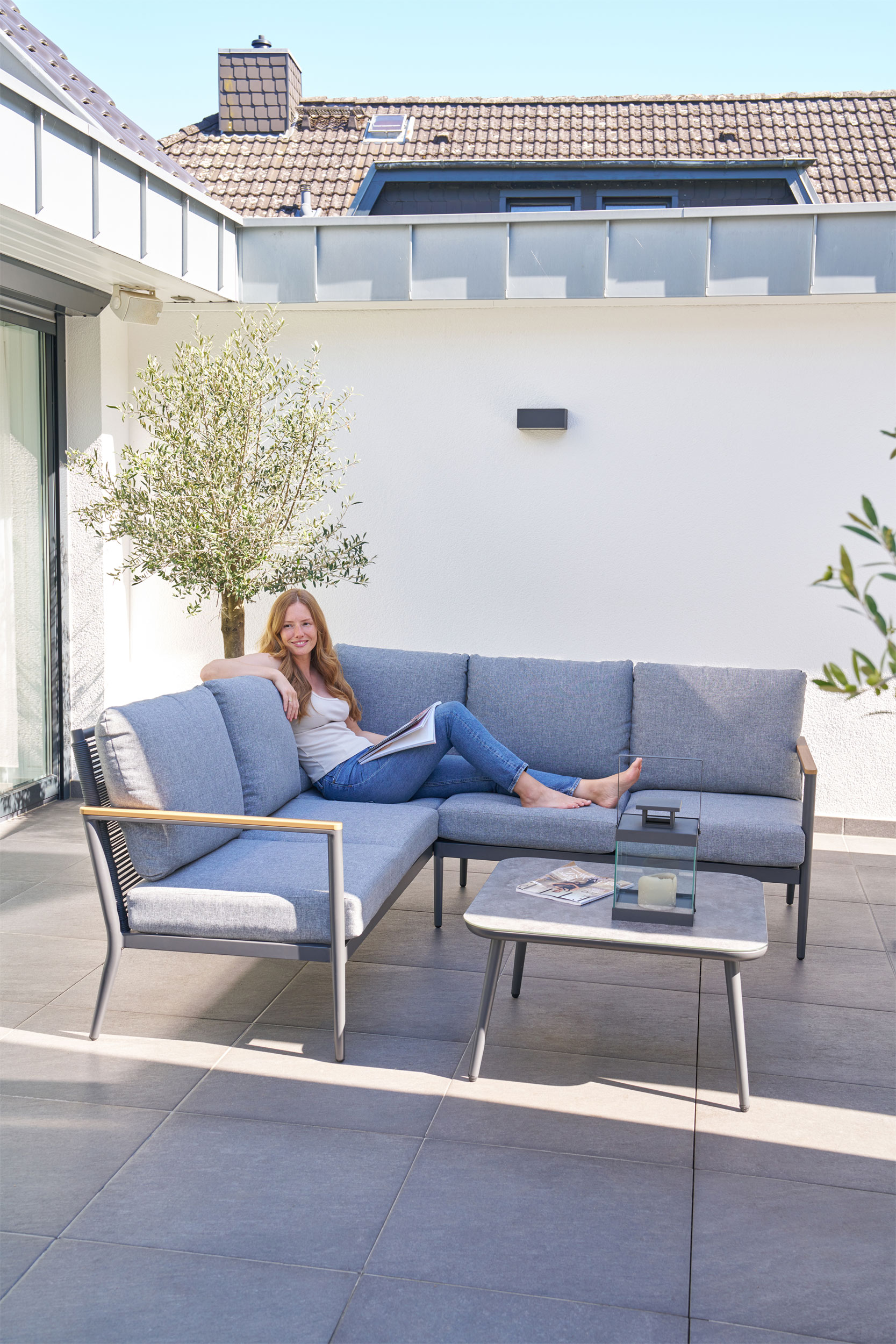 OUTDOOR Gartenlounge Eckset 3-teilig image number 4