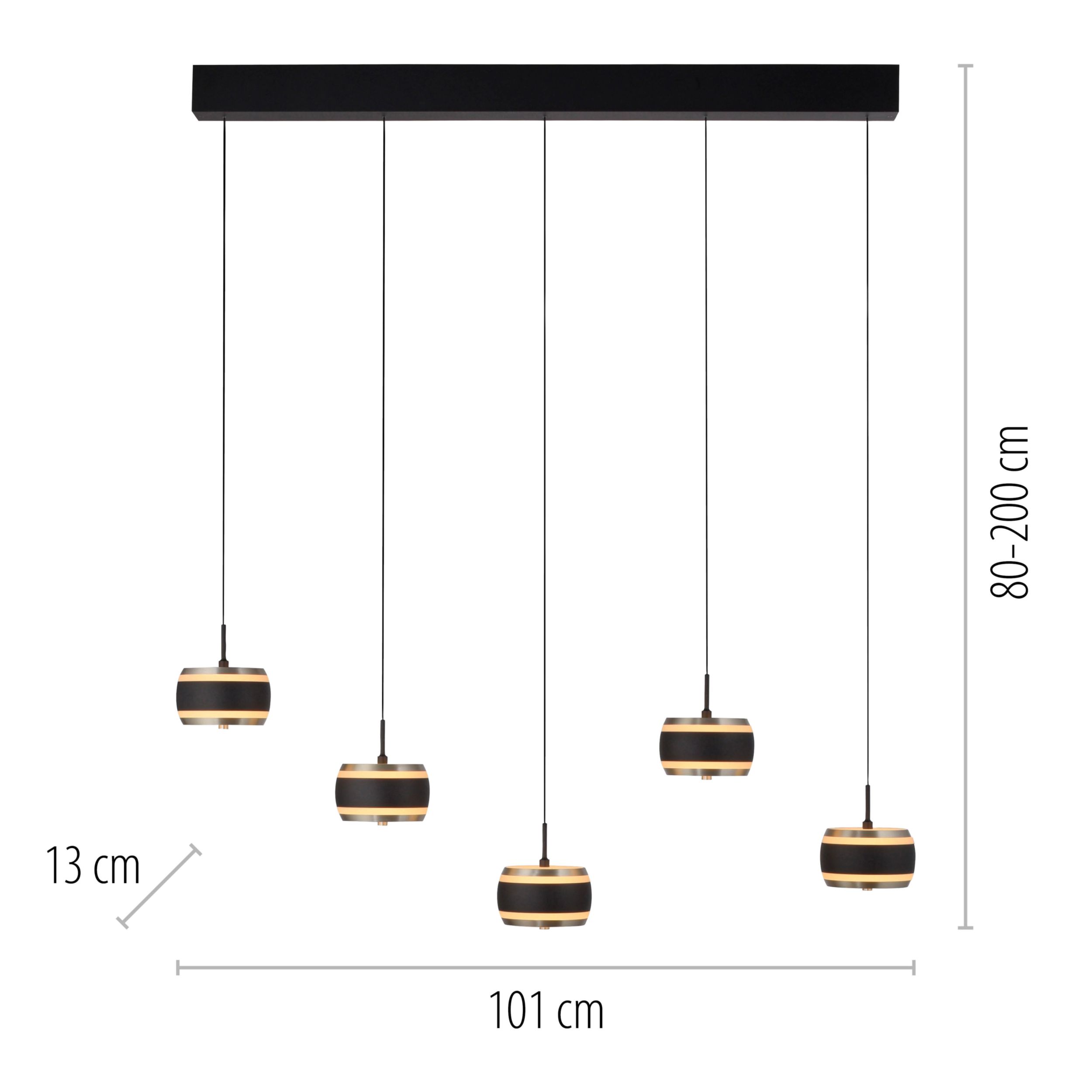 Paul Neuhaus LED-Pendelleuchte 5flg image number 3