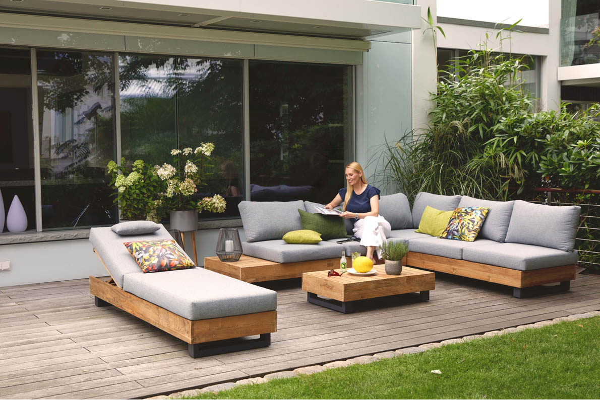 OUTDOOR Gartenlounge Set Teak massiv image number 4